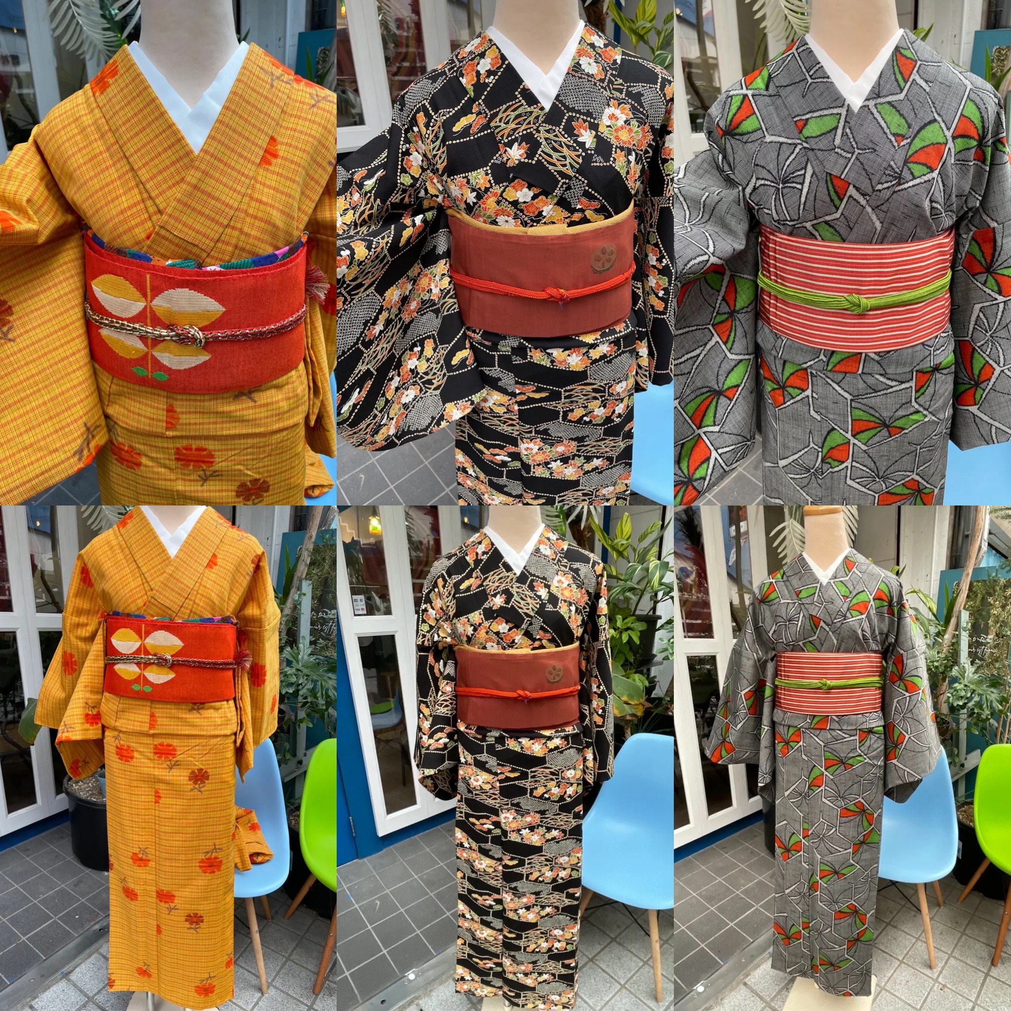 昭和レトロにウール着物