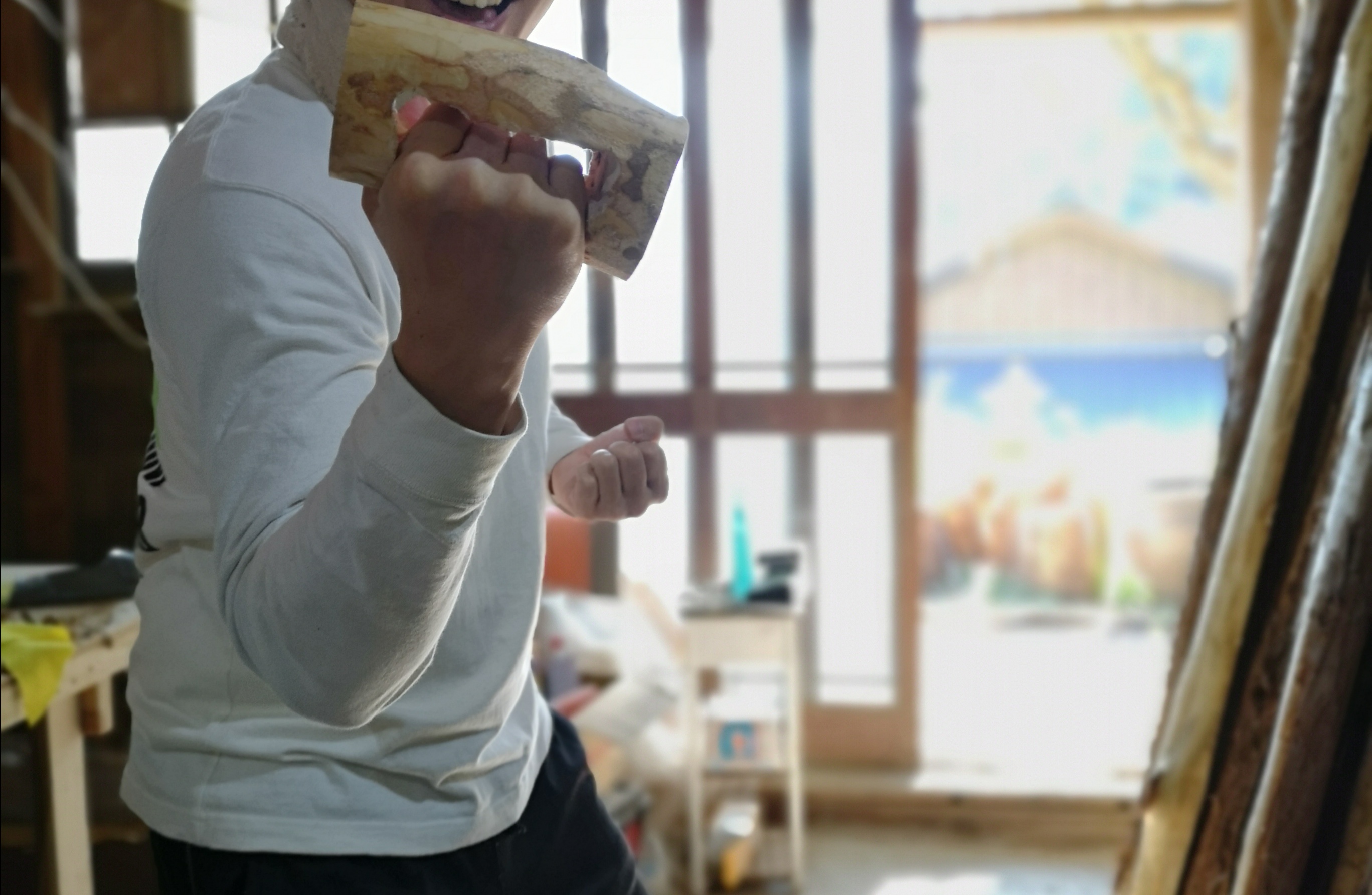 手道具づくりⅠ　「　木槌と友人と子供達と　」