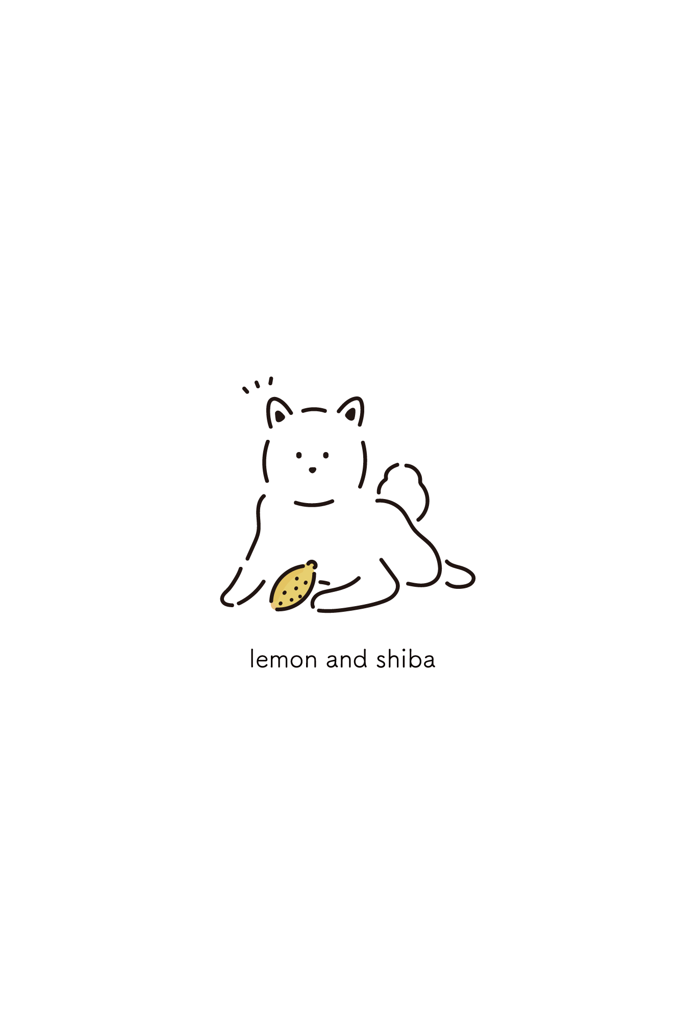 【待ち受け】壁紙 シンプル「 れもんと柴犬 」