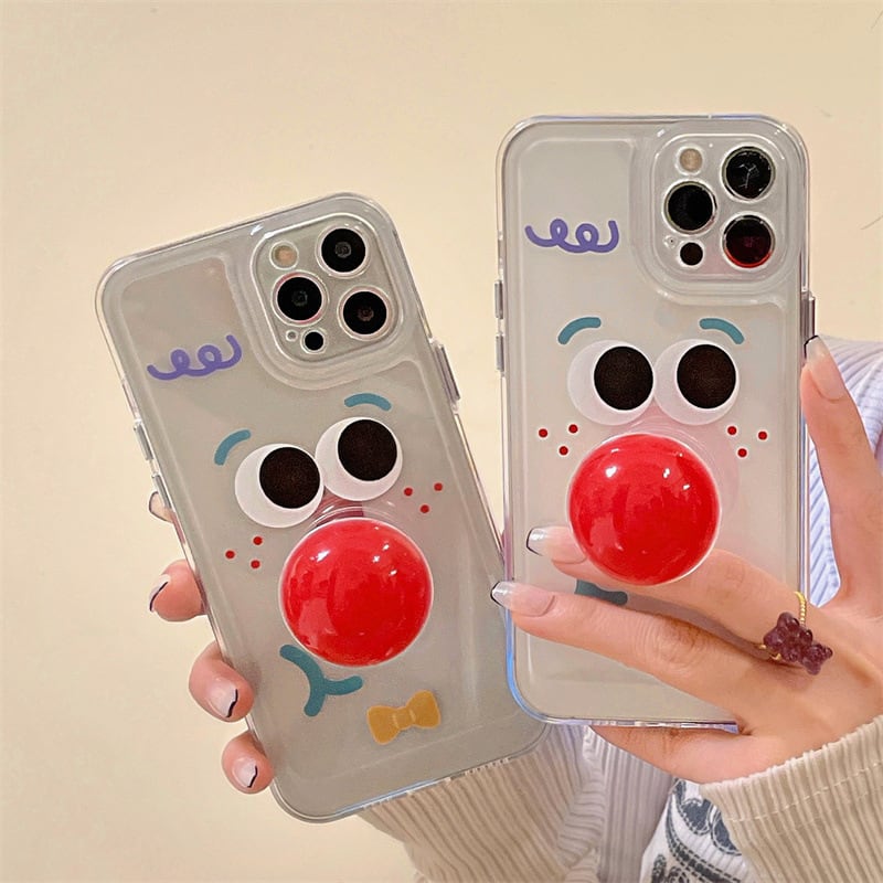 ピエロ？真っ赤なお鼻がかわいいスマホケースのご紹介です♪