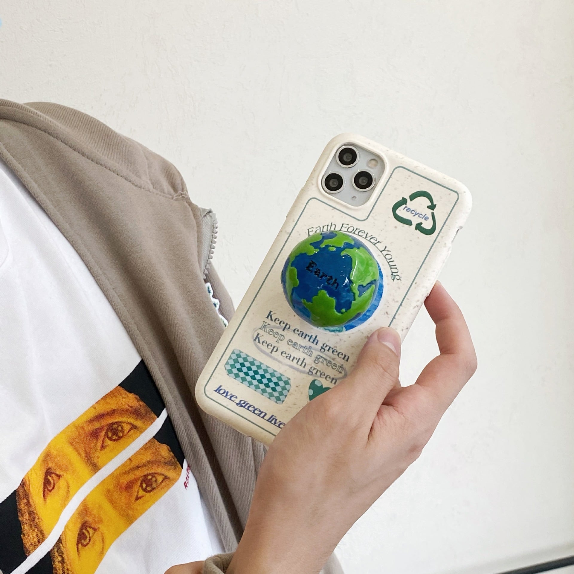 エコ風？地球柄のグリップトック