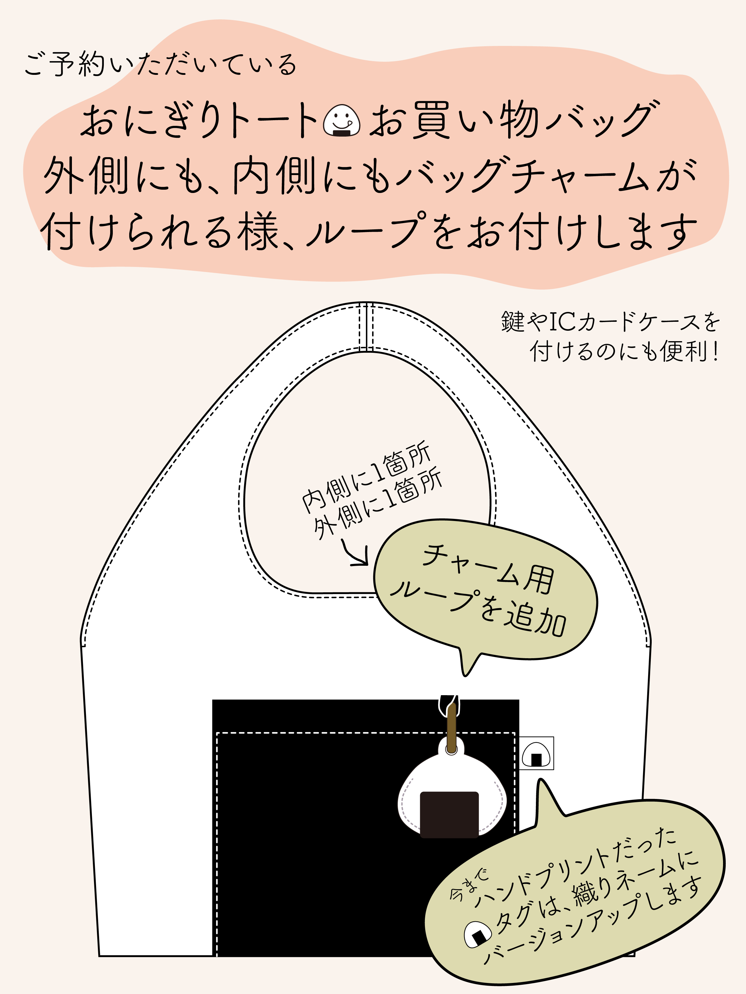 『おにぎり🍙シリーズ』チャーム用ループ追加