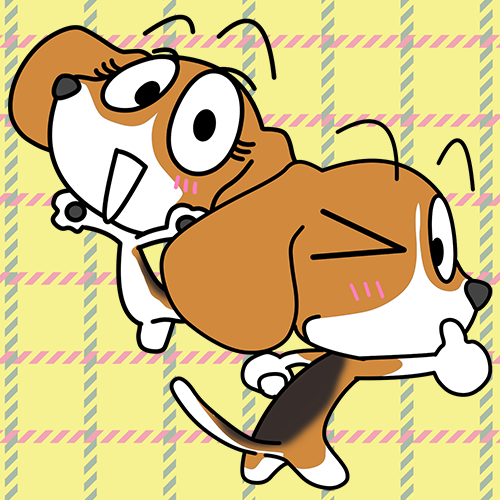 ビーグル犬のスタンプを作りました♪