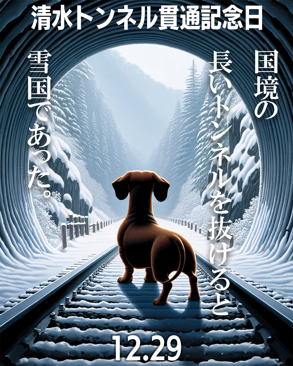 清水トンネル貫通記念日