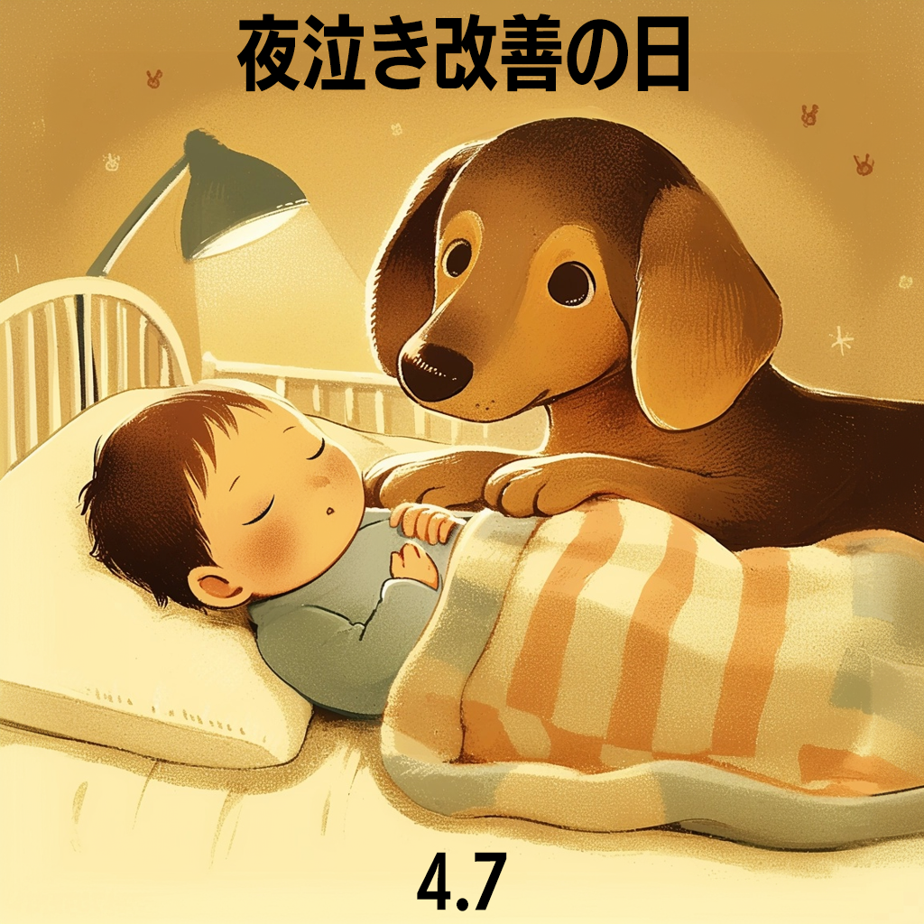 夜泣き改善の日
