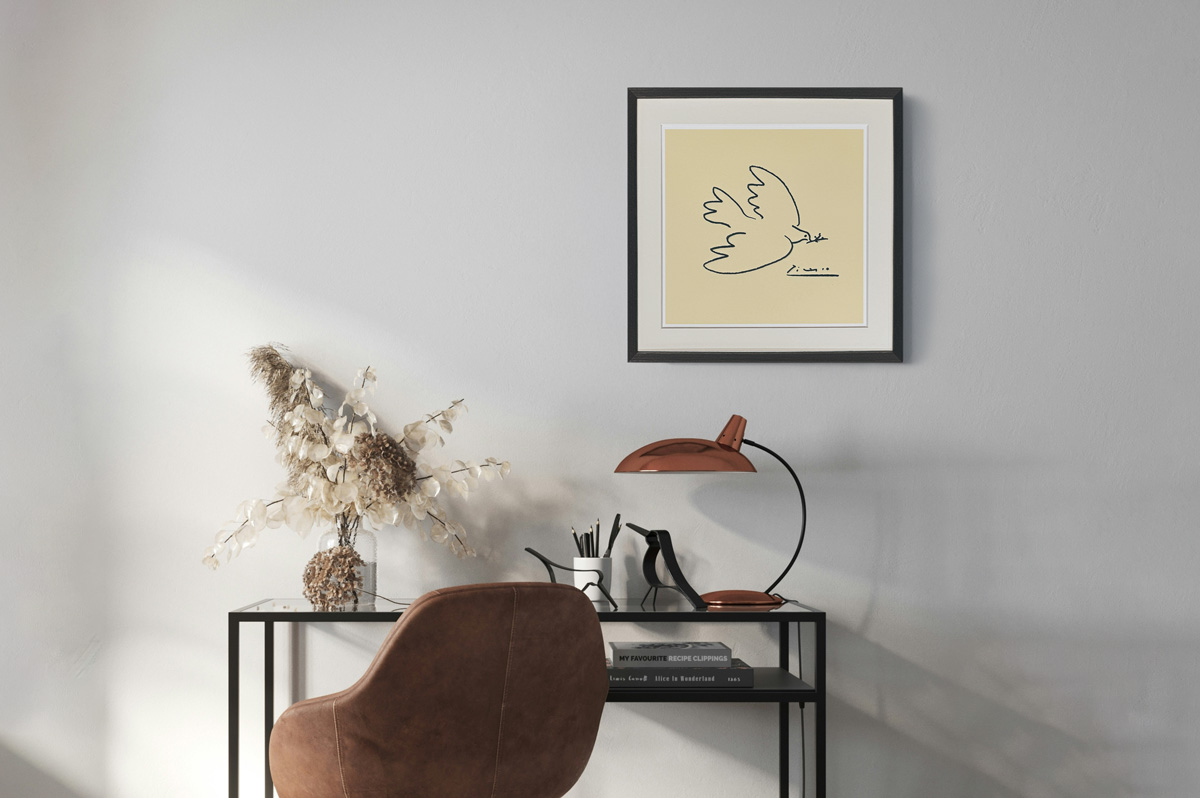 【新作入荷】ピカソ「The Dove of Peace」平和の象徴を描いたミニマルアート