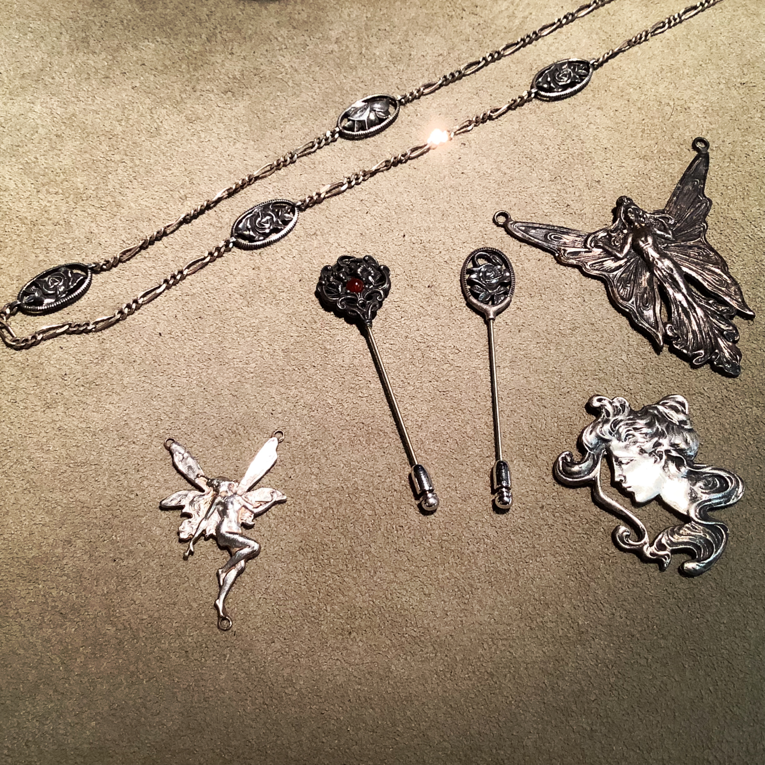antique vintage Silver Jewelry　ビンテージ