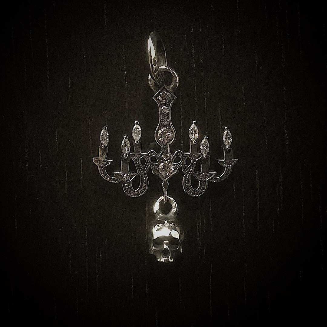 BurdenOfProof Chandelier Skull Pendant