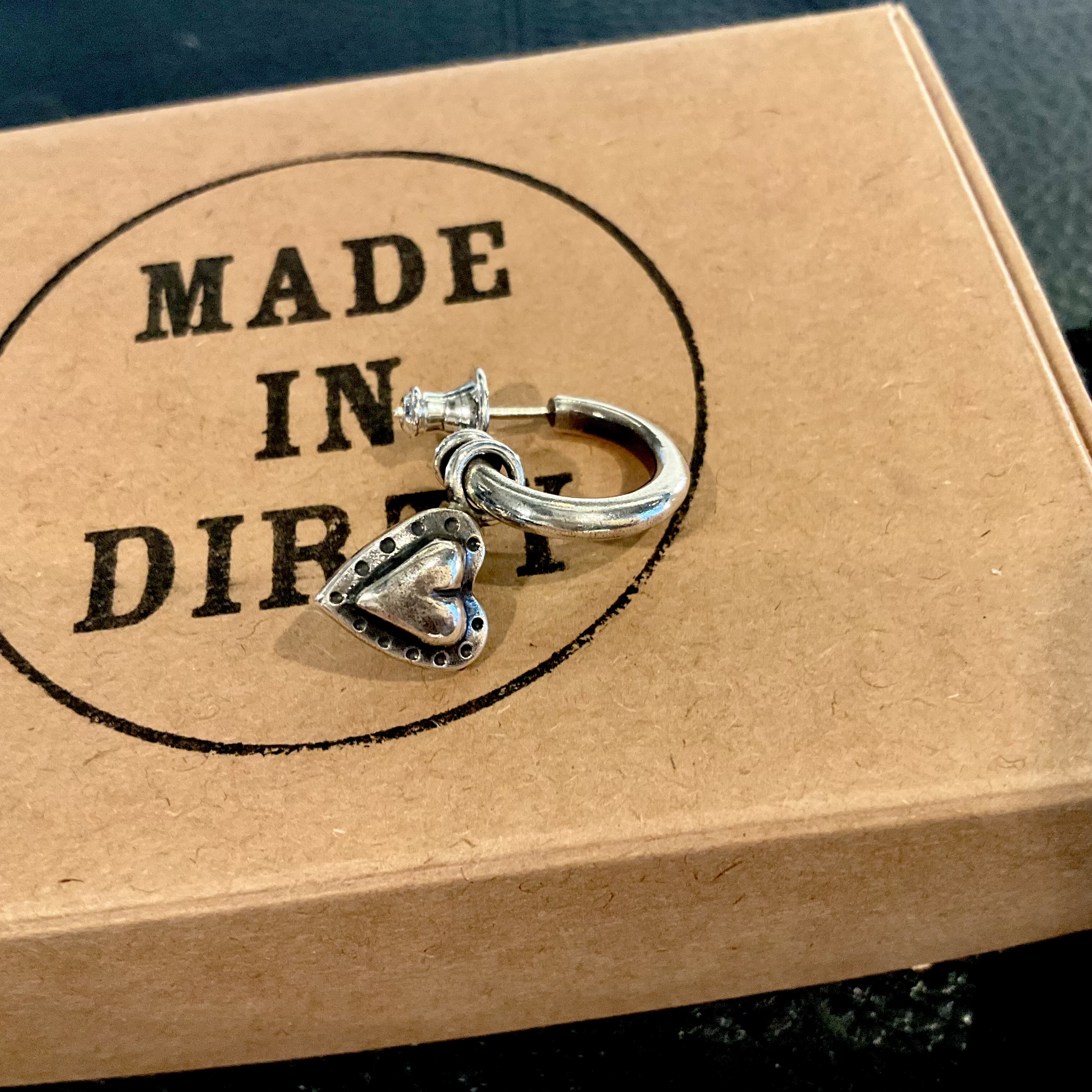 MadeInDirty custom pierce earring Heart　rock