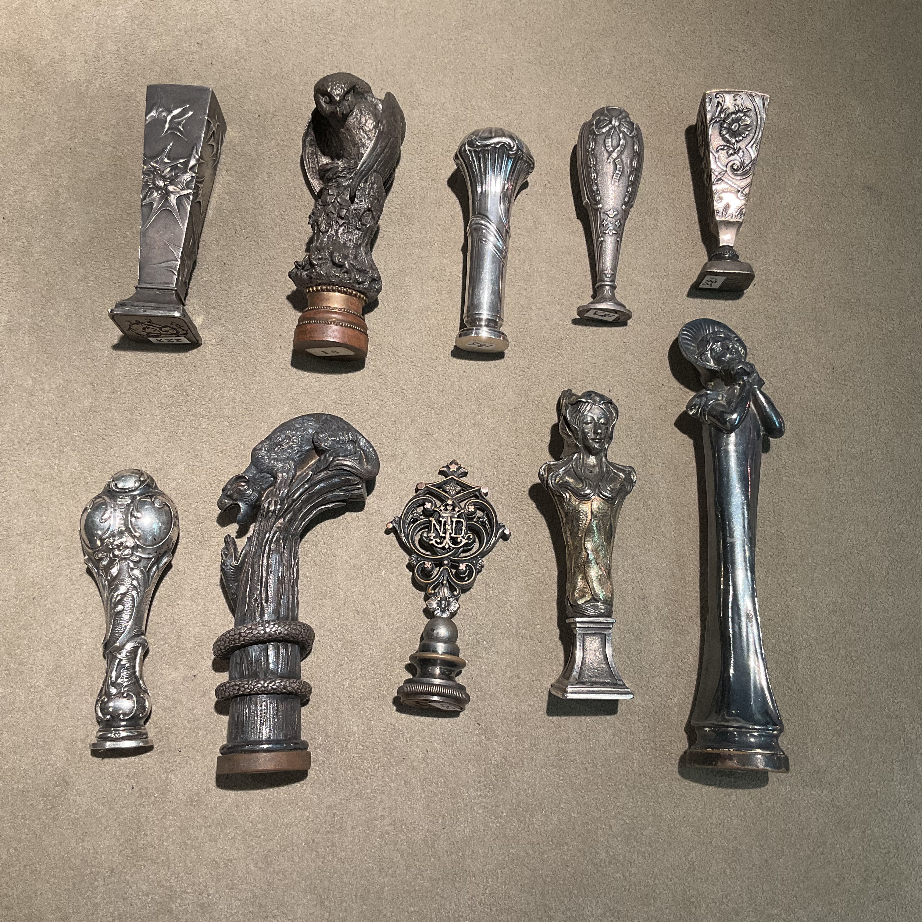 antique　1900年代　sceauフランス製　印章　Silver アールヌーヴォー　銀製　骨董