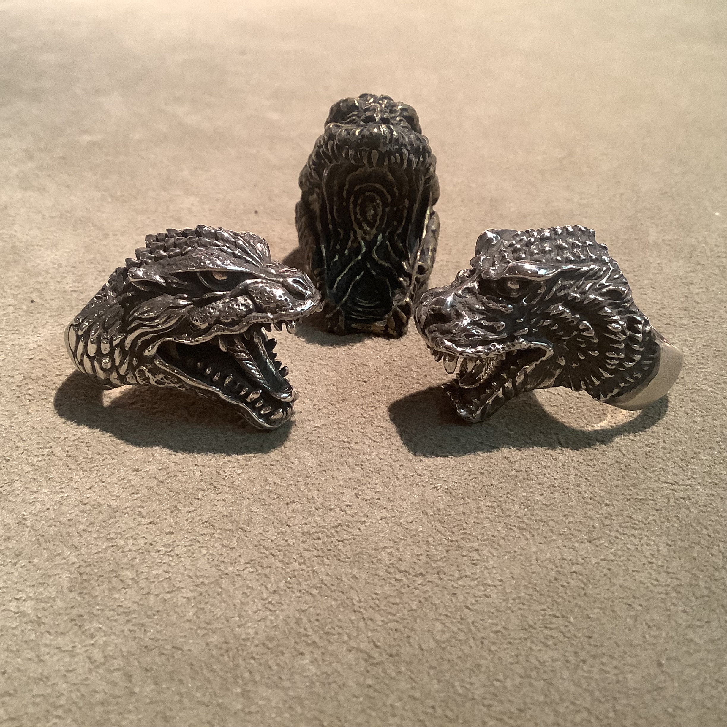 haraKIRIハラキリ　ゴジラ　リング　SilverJewelry コラボ