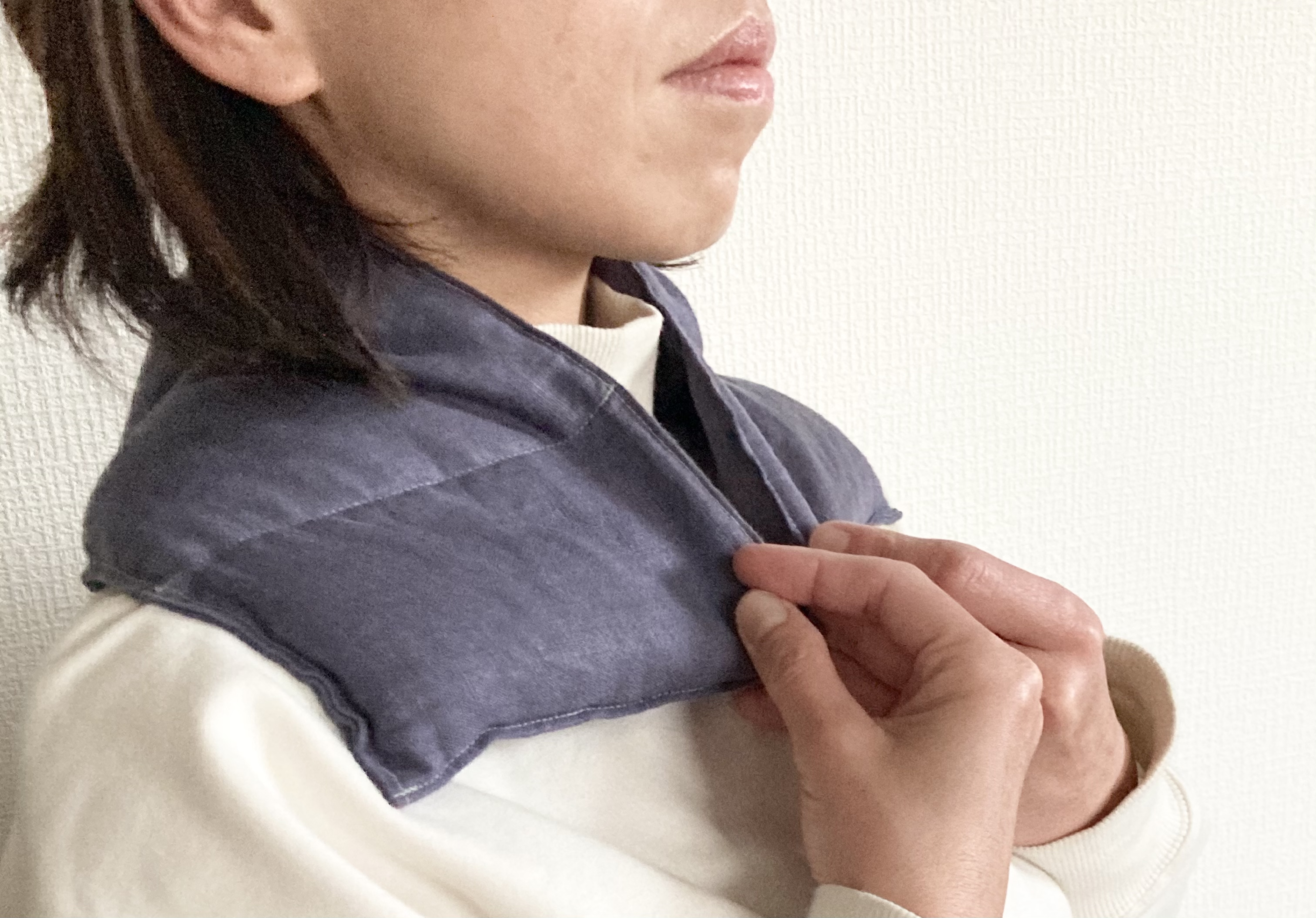 唾液を促す首肩ホットパックケア♡