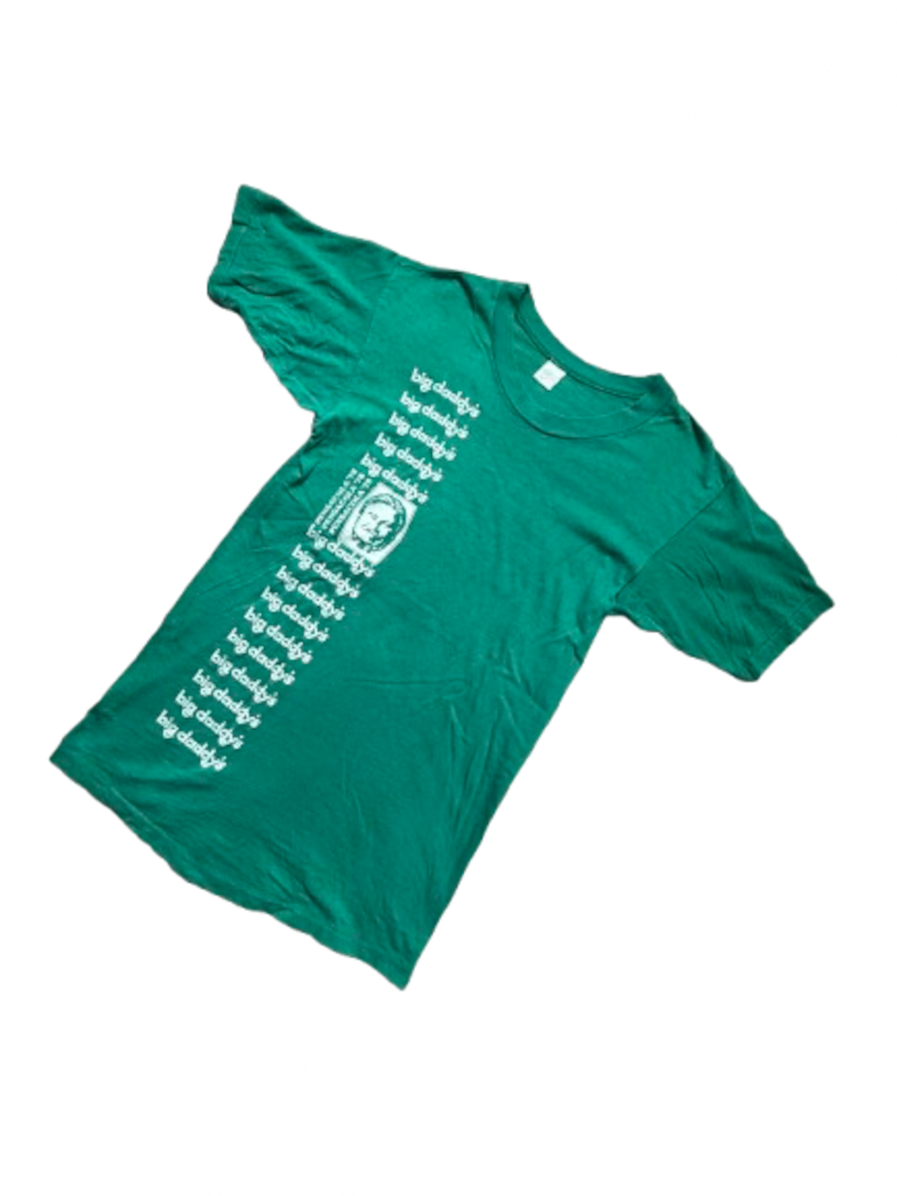 1978年 Big Daddy’s|縦に並ぶロゴのグリーンTシャツ