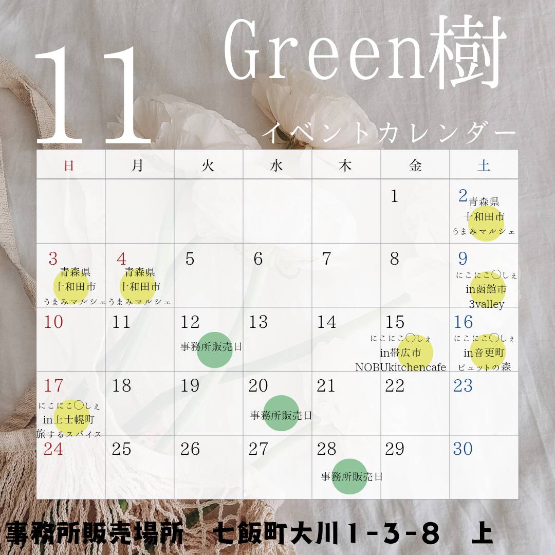 １１月の予定