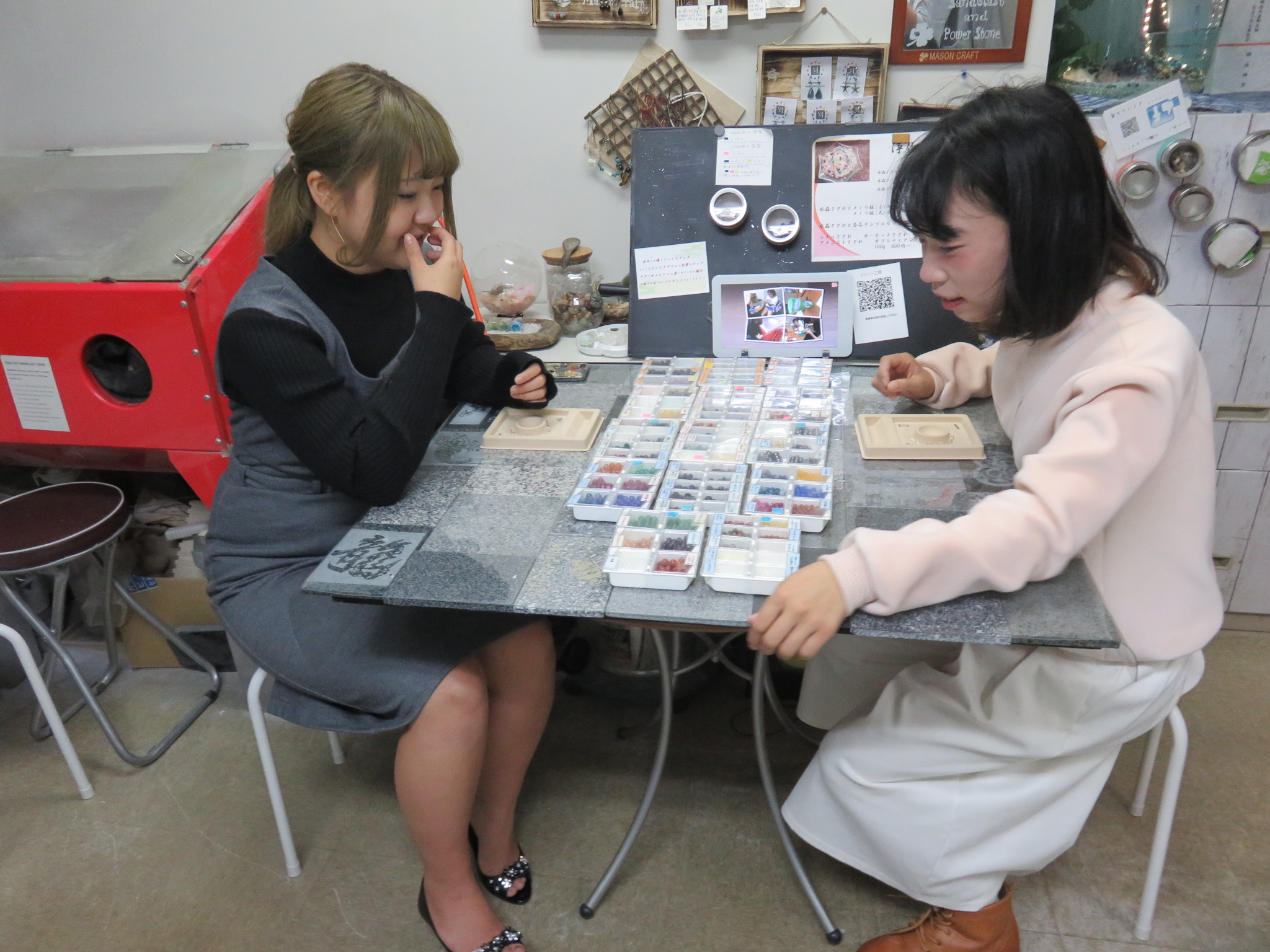 お嬢さんお2人　当日予約でいらっしゃいました。