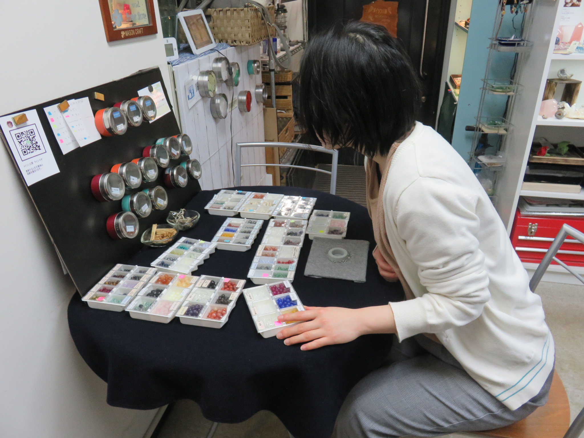 広島からのお客様　ブレスレット作り！！