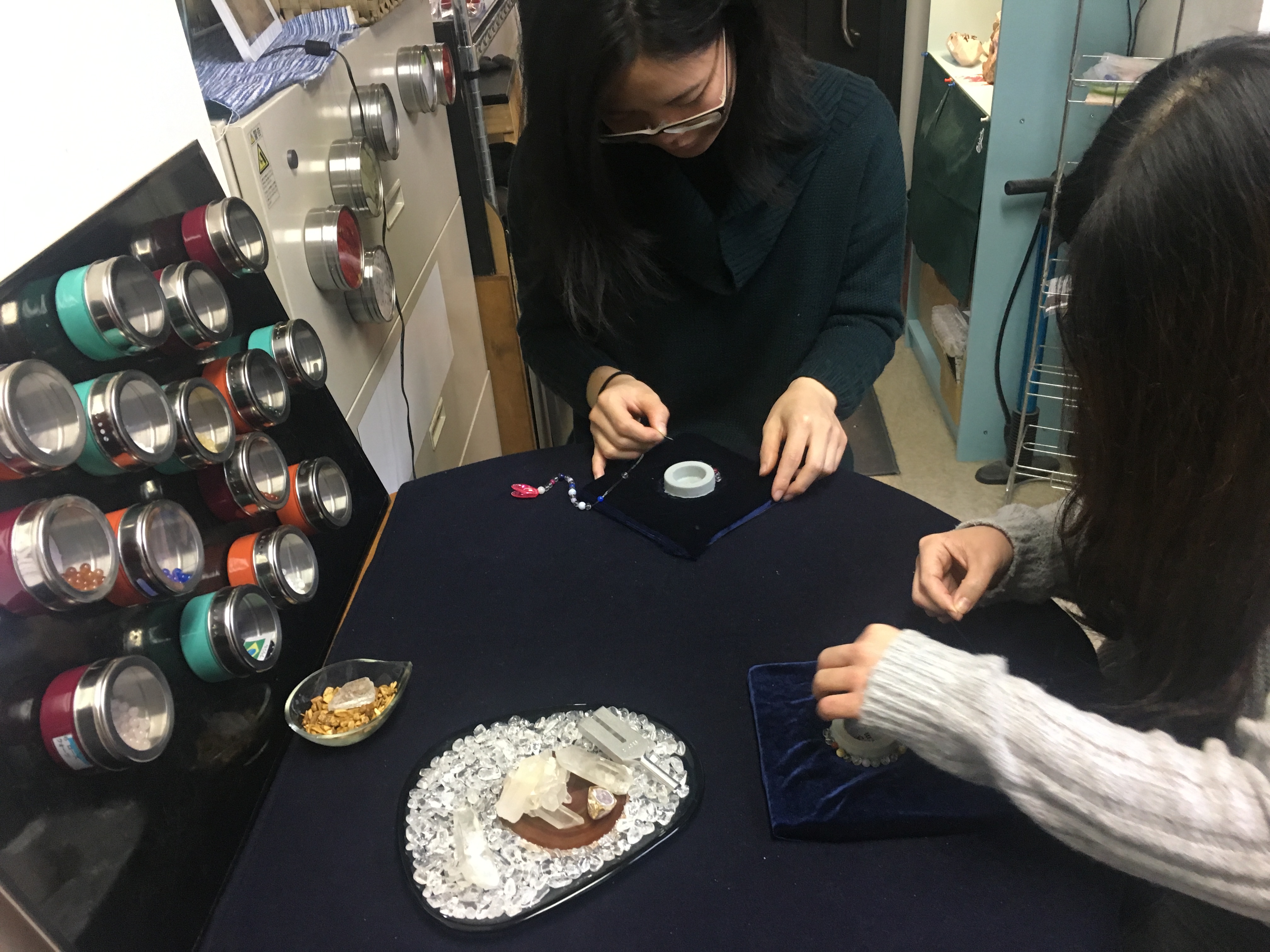 ストラップ作成！！　　思い思いの石を入れれます＾＾