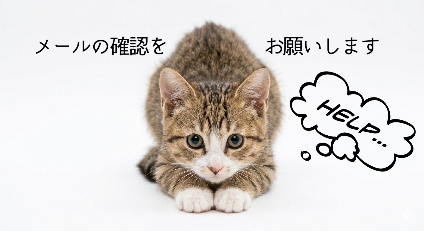 必ずメール受信設定をしてください