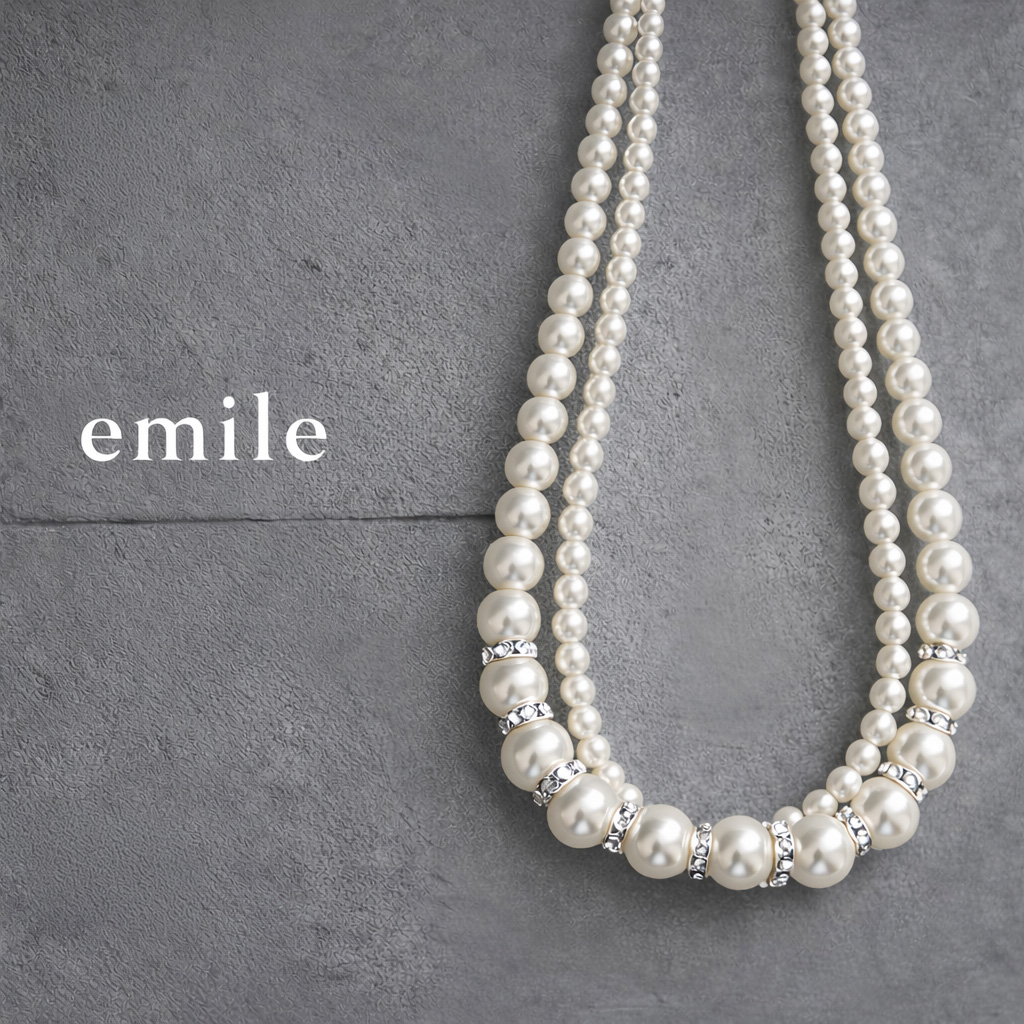 特別な日のための、パールアクセント。 #パーティードレス通販emile