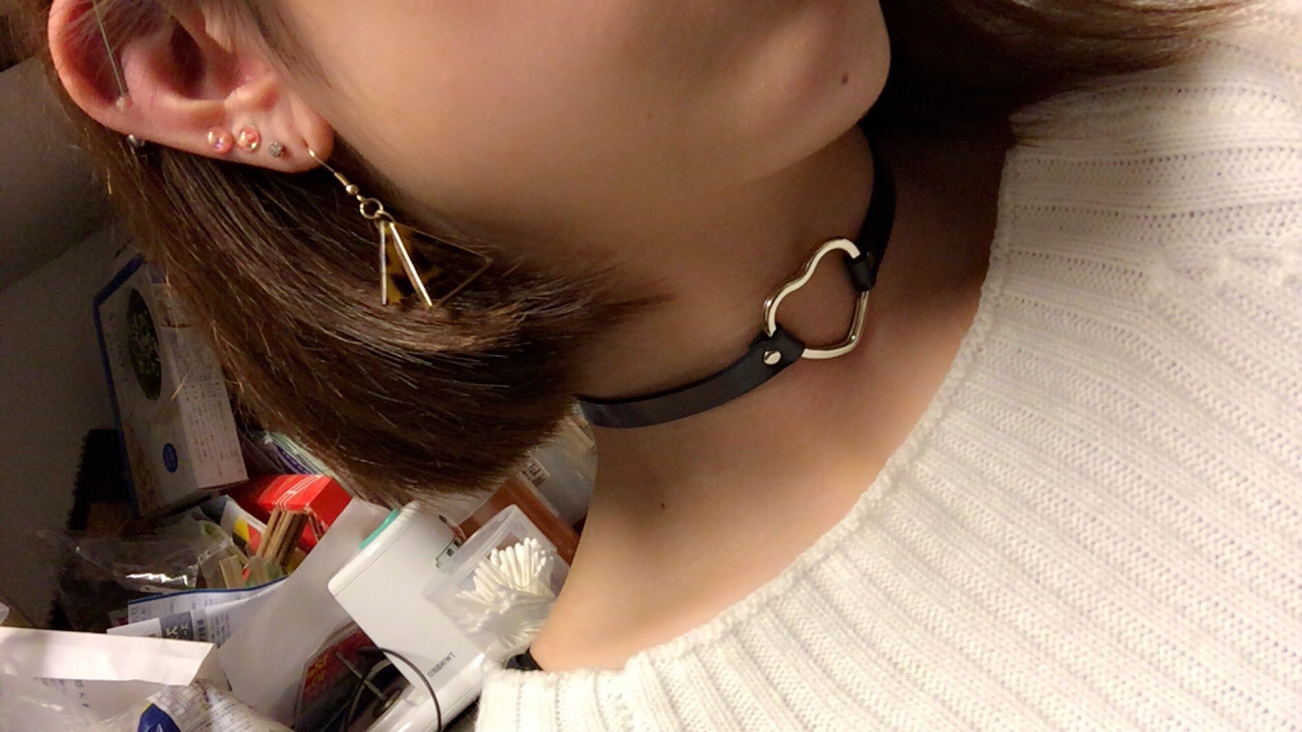 セクシーかわいい！大人女子向けのハートチョーカー！