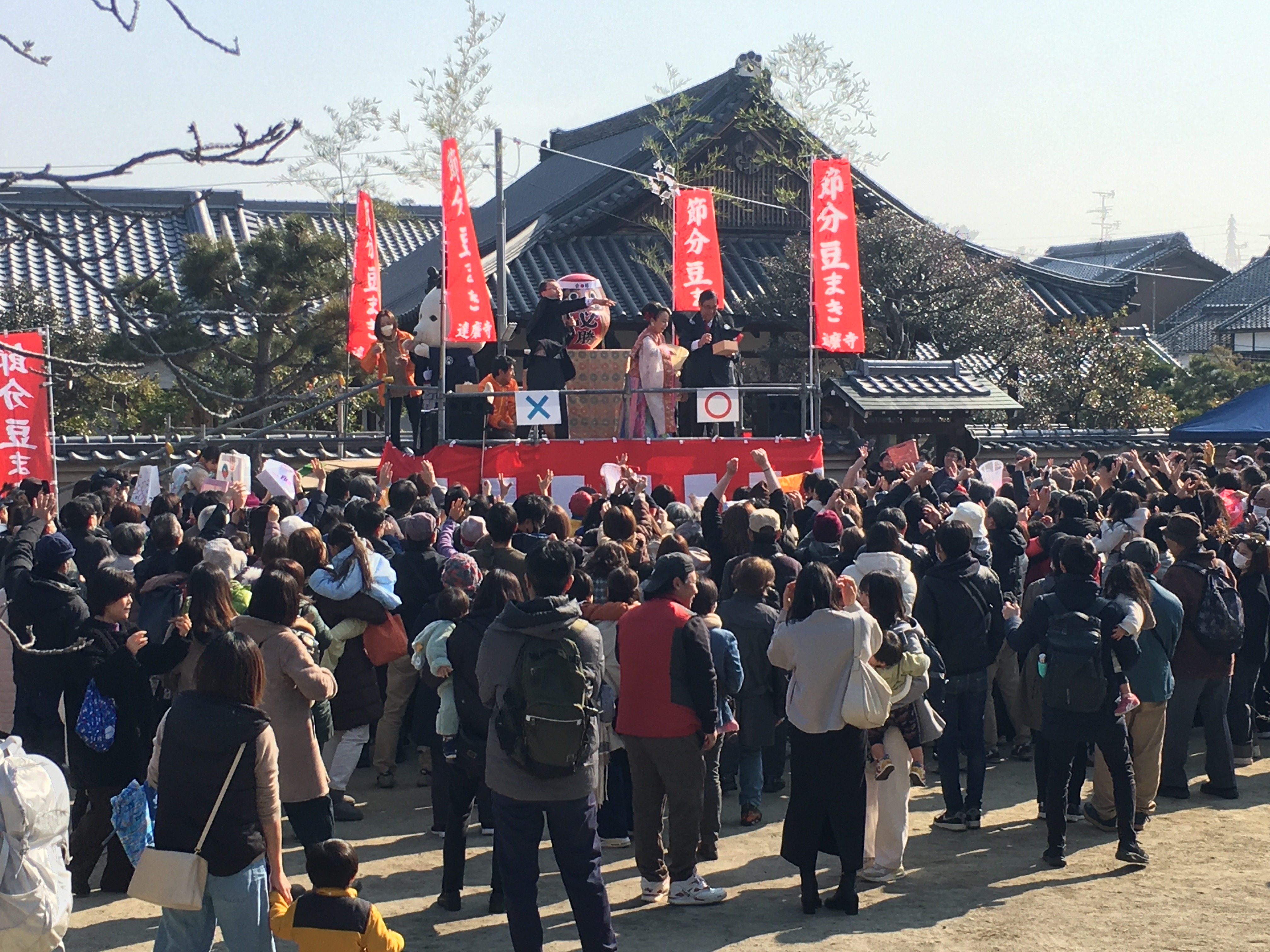 王寺町の節分豆まきイベントに出店しました！