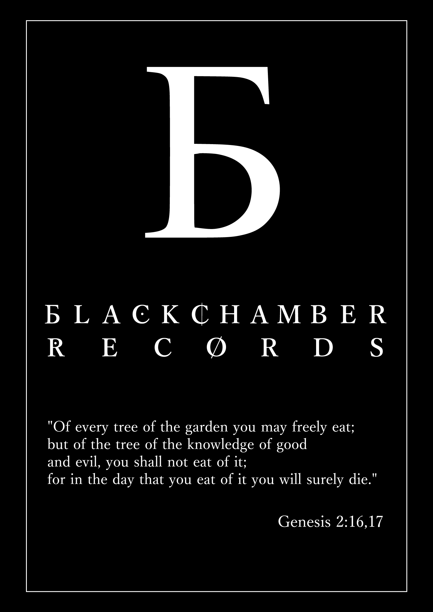 BLACKCHAMBER RECORDS / 2021 Main Visual : Genesis