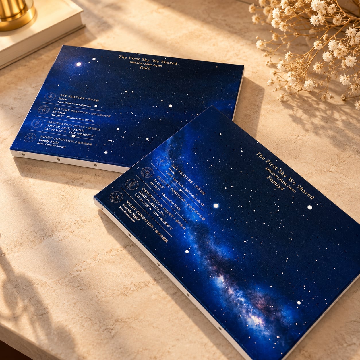 両親贈呈品「生まれた日の星空」リニューアルしました❤︎