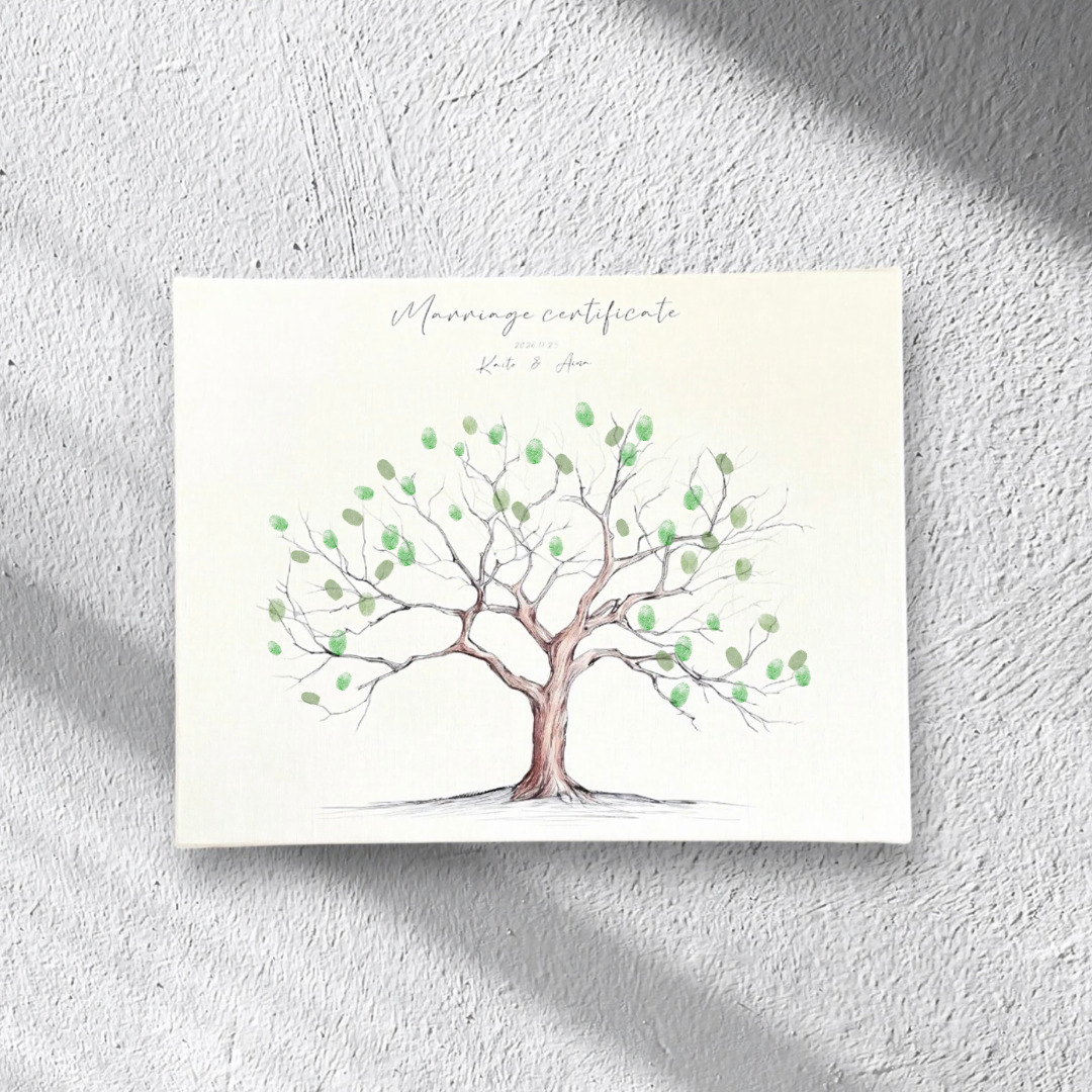 ゲストと作る ウエディングツリー 結婚証明書