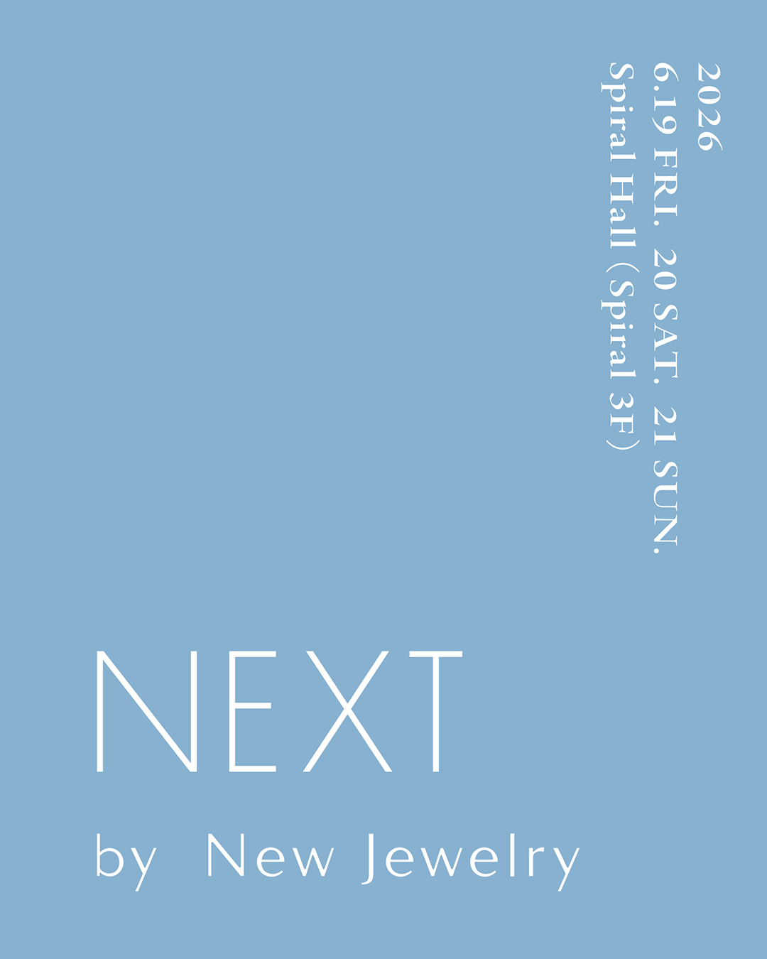 NEXT by New Jewelry 2026 出展のお知らせ