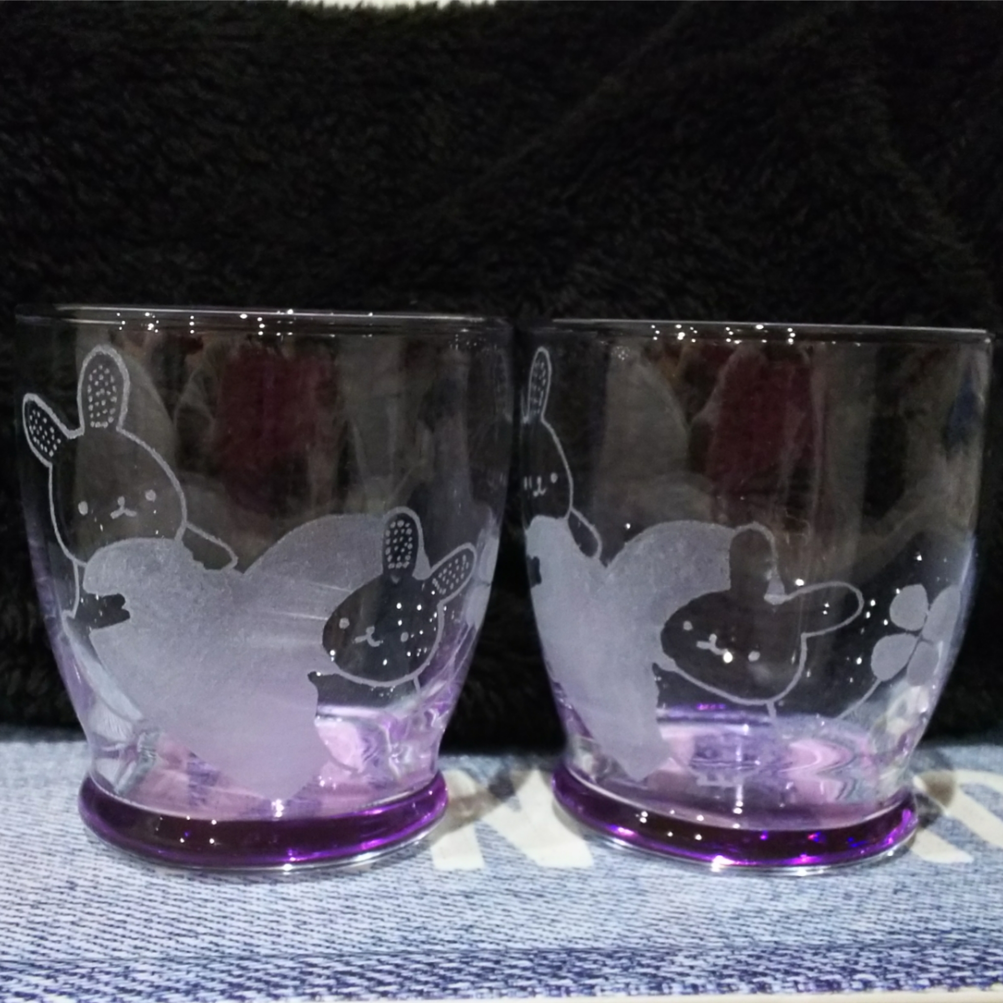 うさぎモチーフグラス２個セット