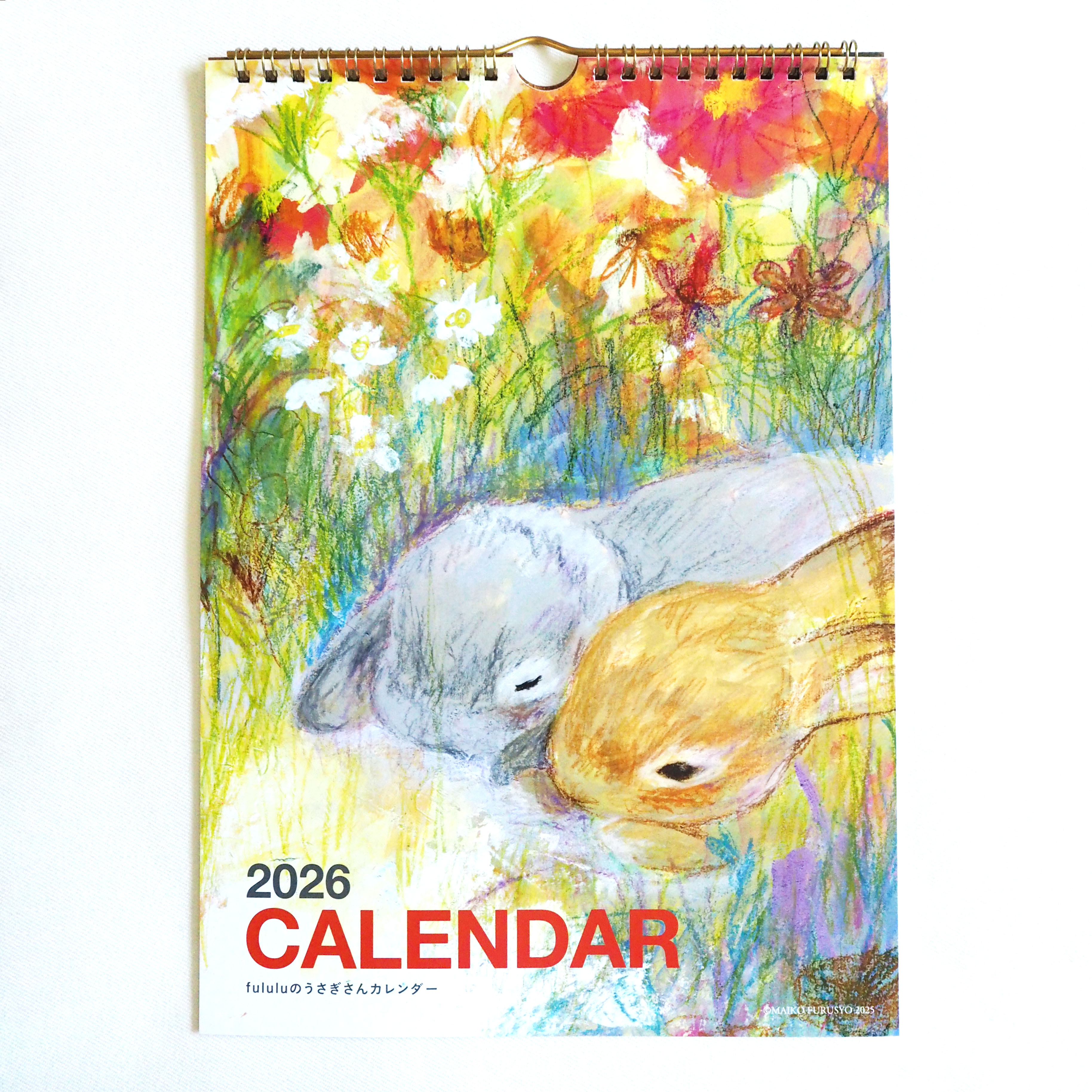 【再入荷しました】2026年 fululuのうさぎさんカレンダー (壁掛け)