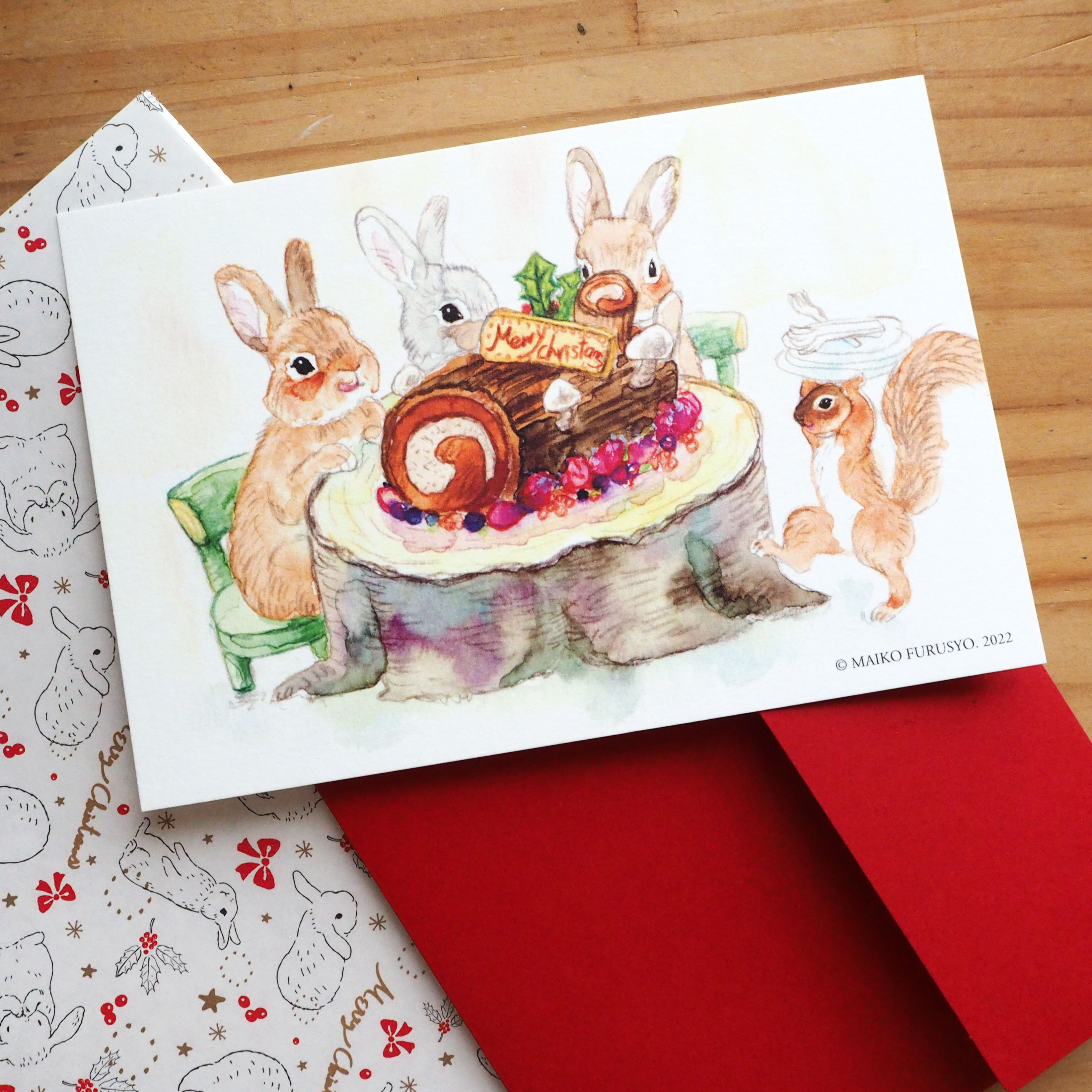 クリスマスをテーマにした新作アートカード入荷しました