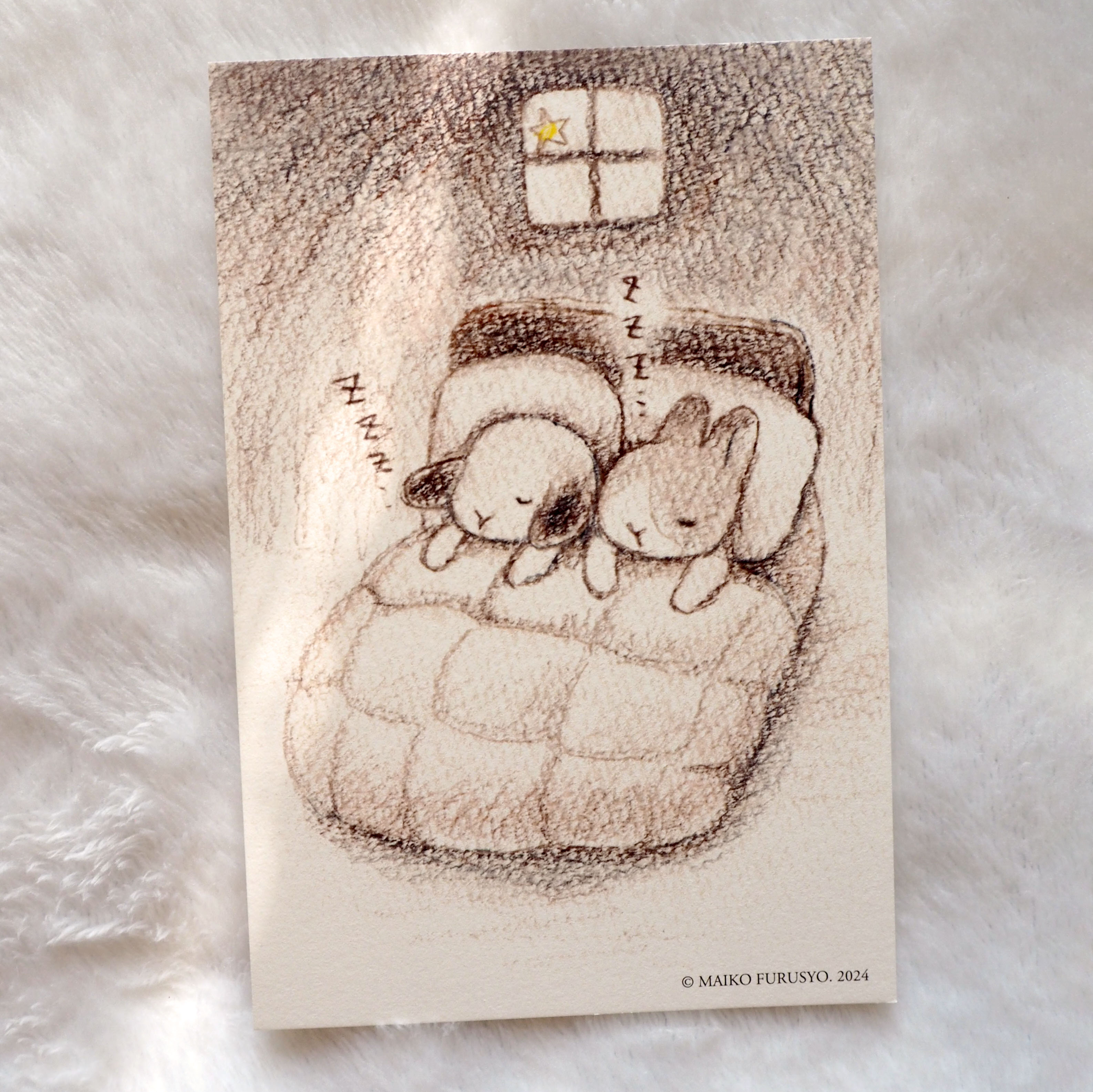 【新作】アートカード　真夜中のうさぎさん 入荷しました。