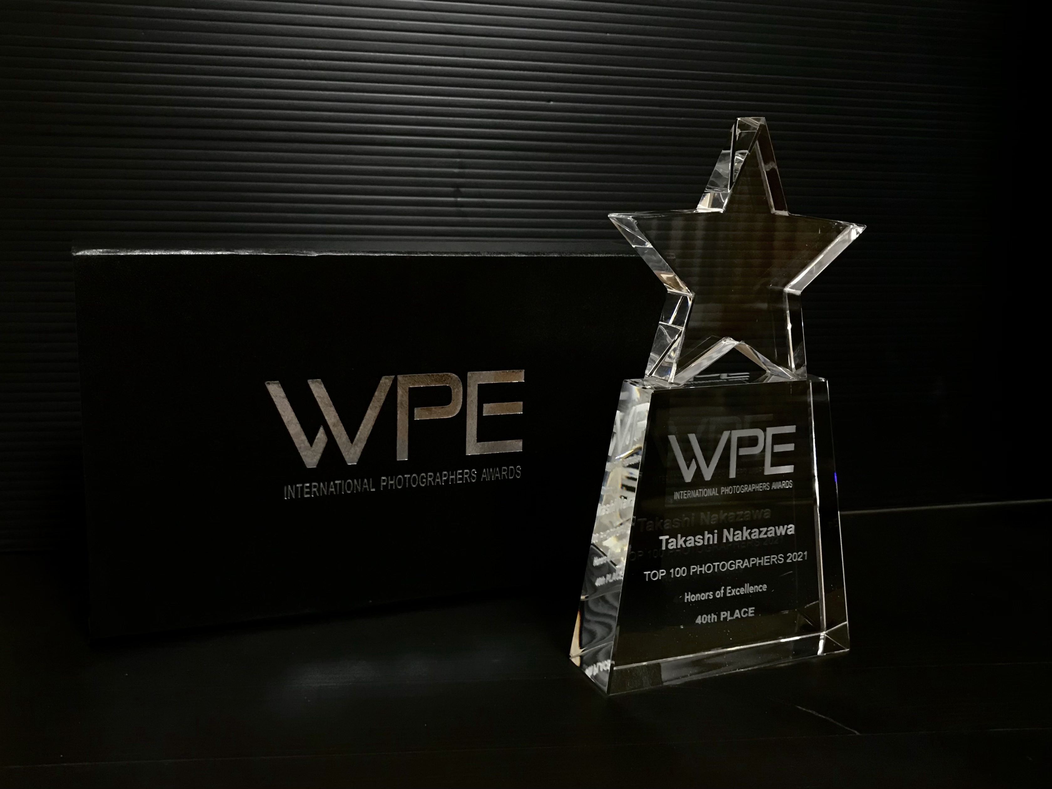 WPE Awardsで日本から唯一 Top 100 Photographers 2021を獲得