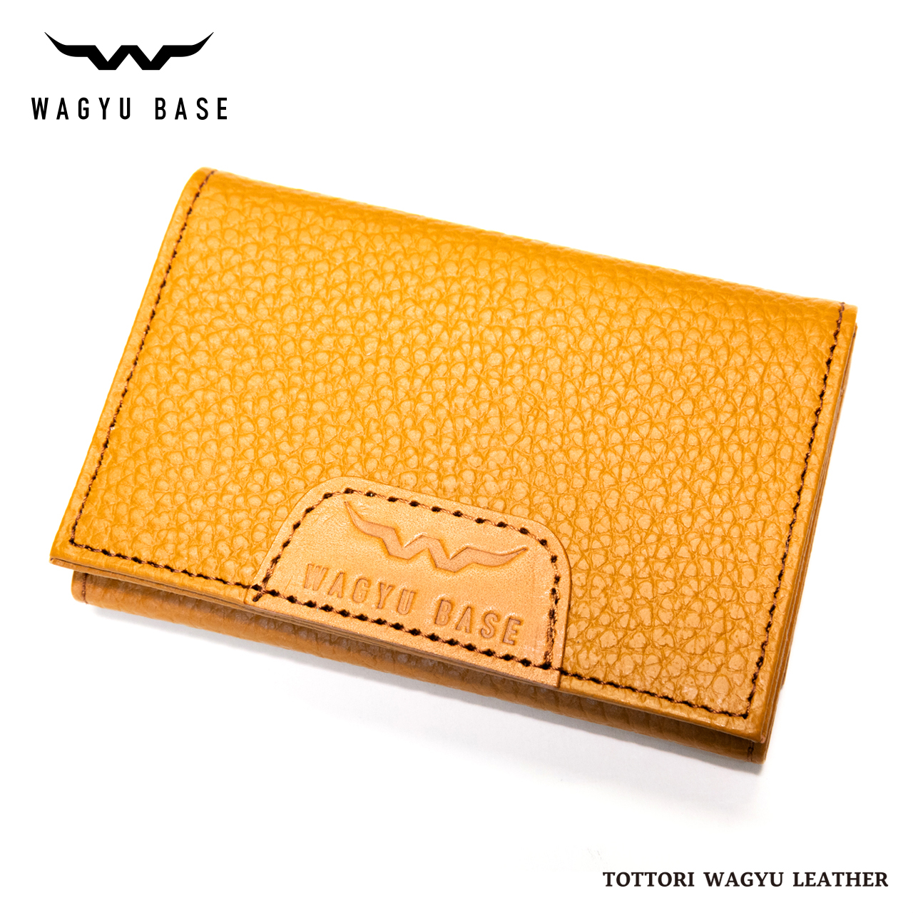 【鳥取和牛レザー】名刺ケース(キャメル)が再入荷いたしました。