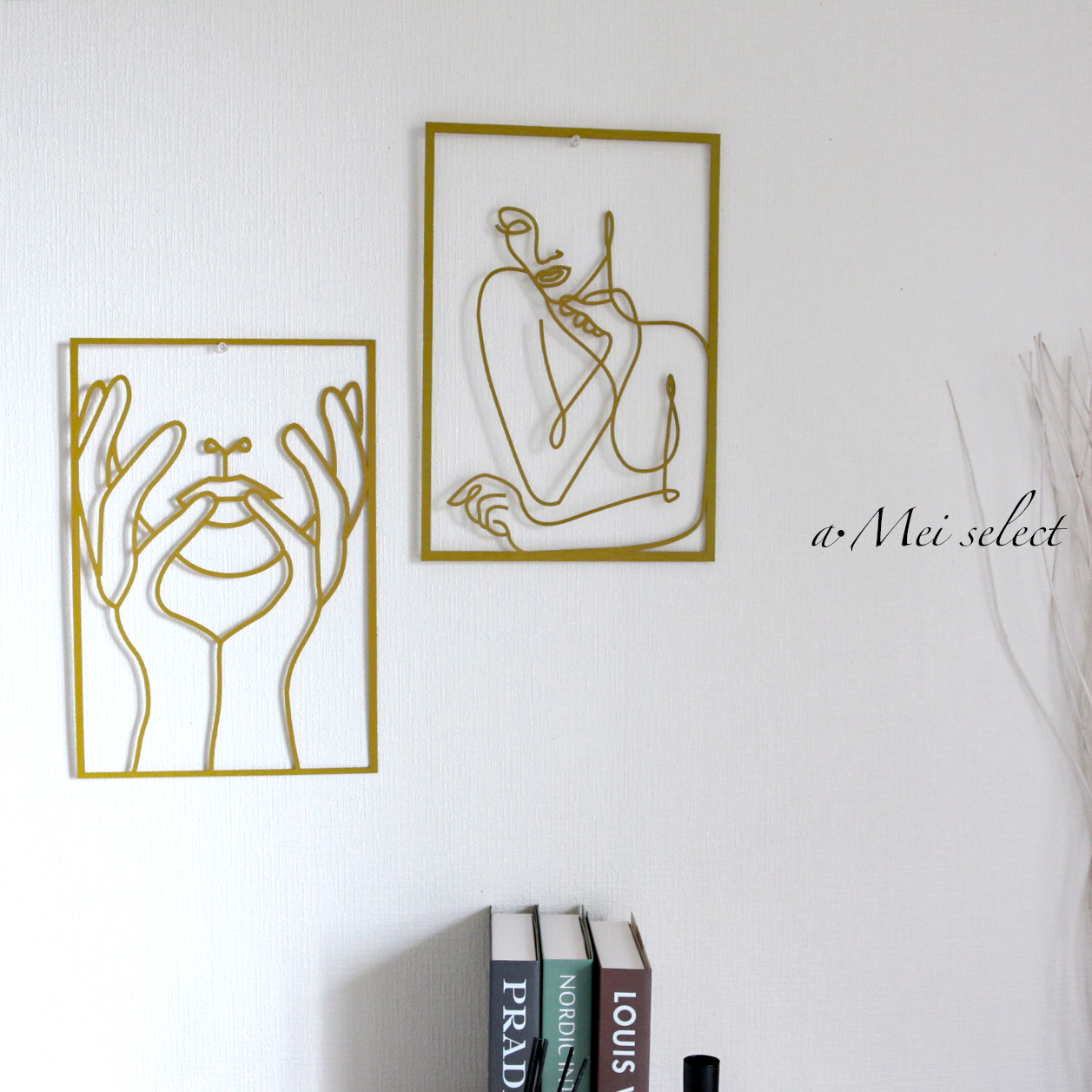 ”ゴールド”のアートで壁をデコレーション✨