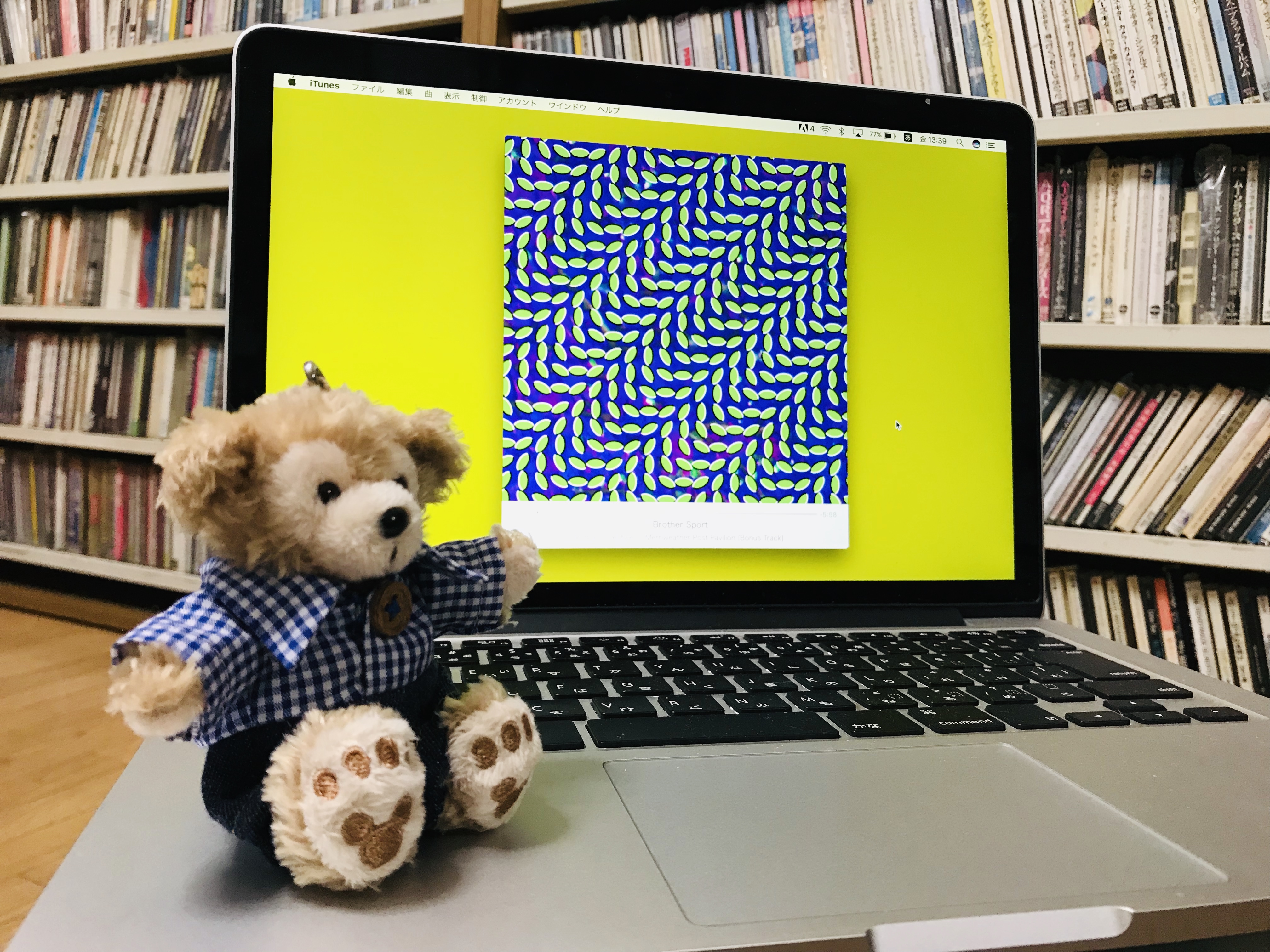 ダッフィーストラップとギンガム×デニムのオールインとAnimal Collective🦁