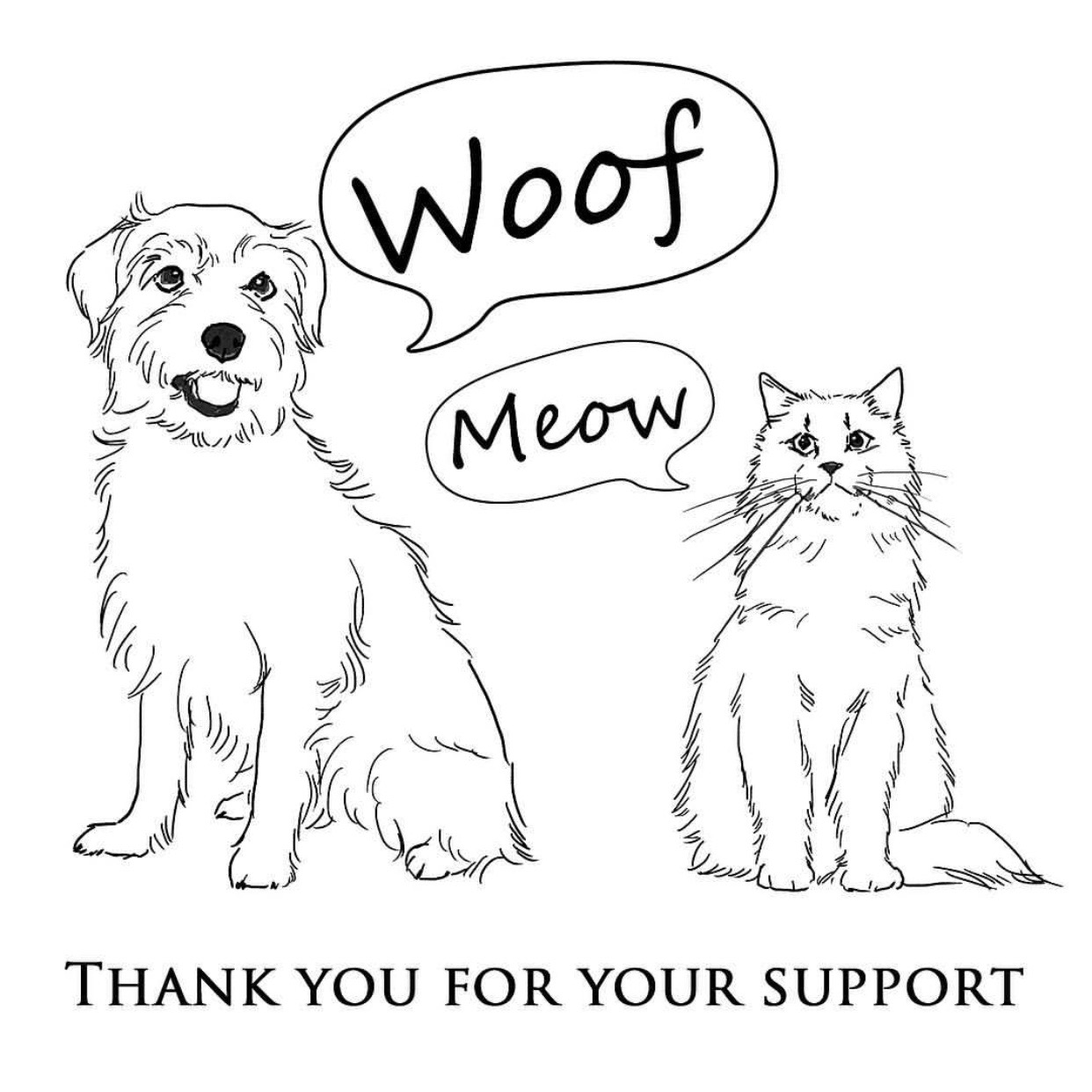 Woof & Meowより寄付についてのお知らせです