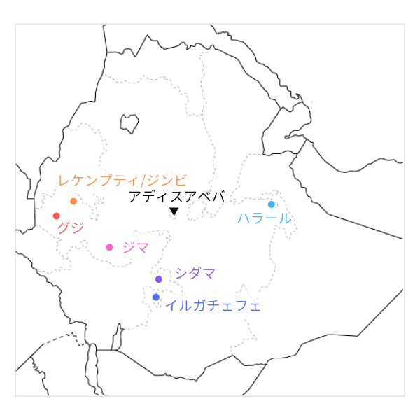 エチオピアのコーヒー産地について