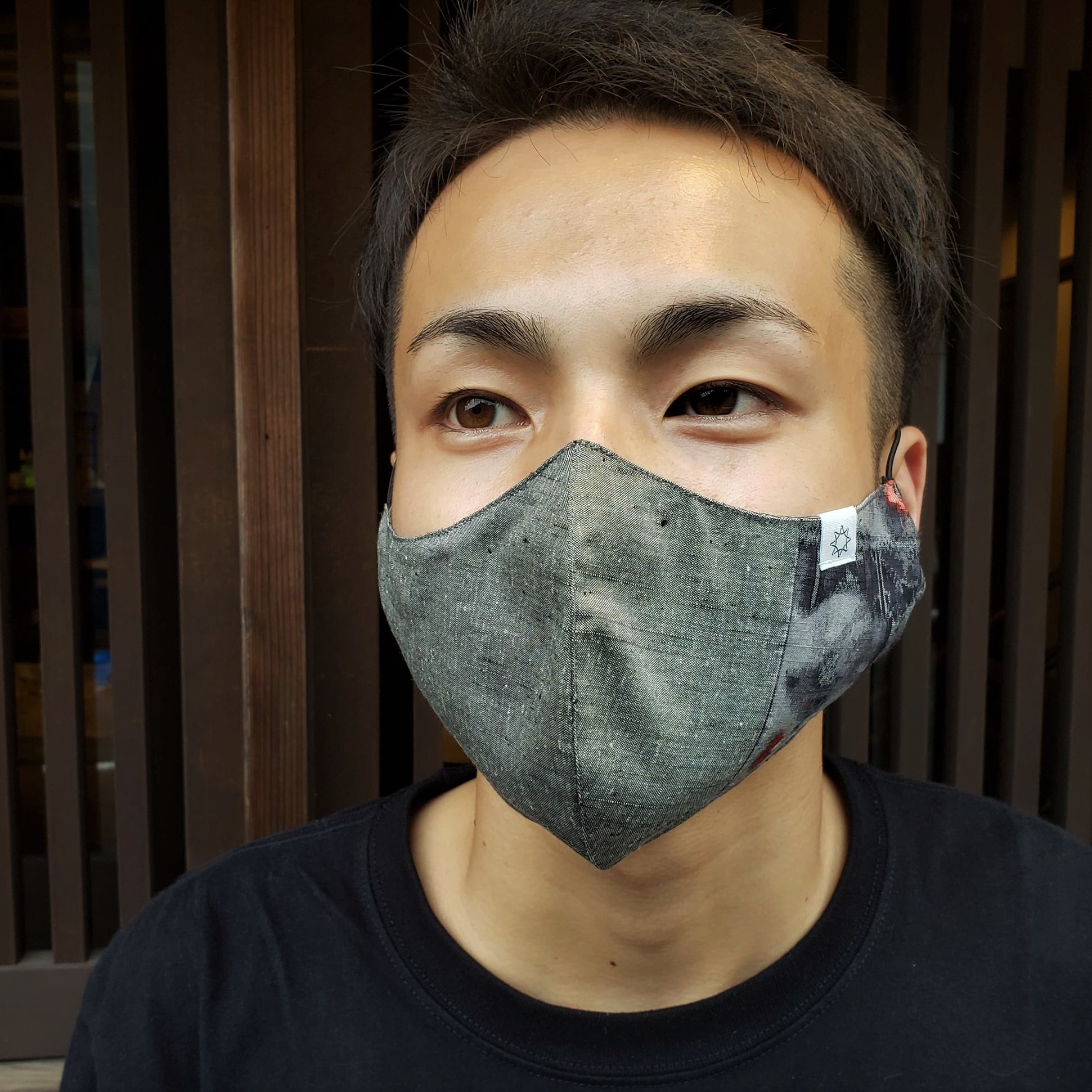 アップサイクルマスクを素敵なお客様にご着用頂きました。