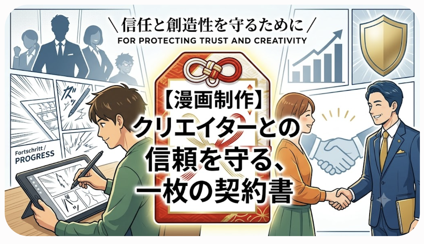 【漫画制作】クリエイターとの信頼を守る、一枚の契約書