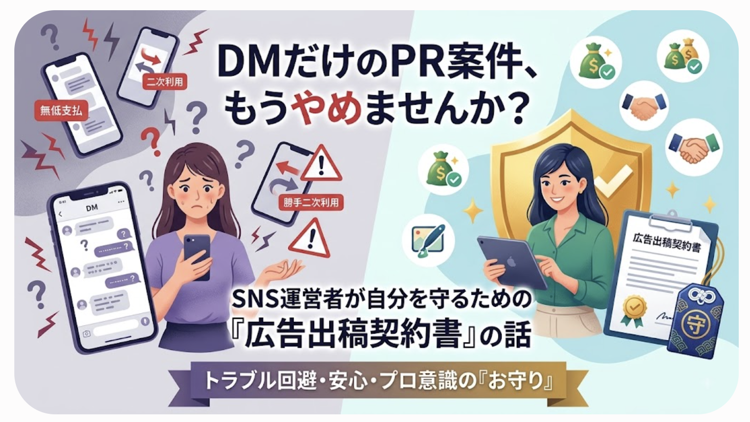 DMだけのPR案件、もうやめませんか？ SNS運営者が自分を守るための「広告出稿契約書」の話
