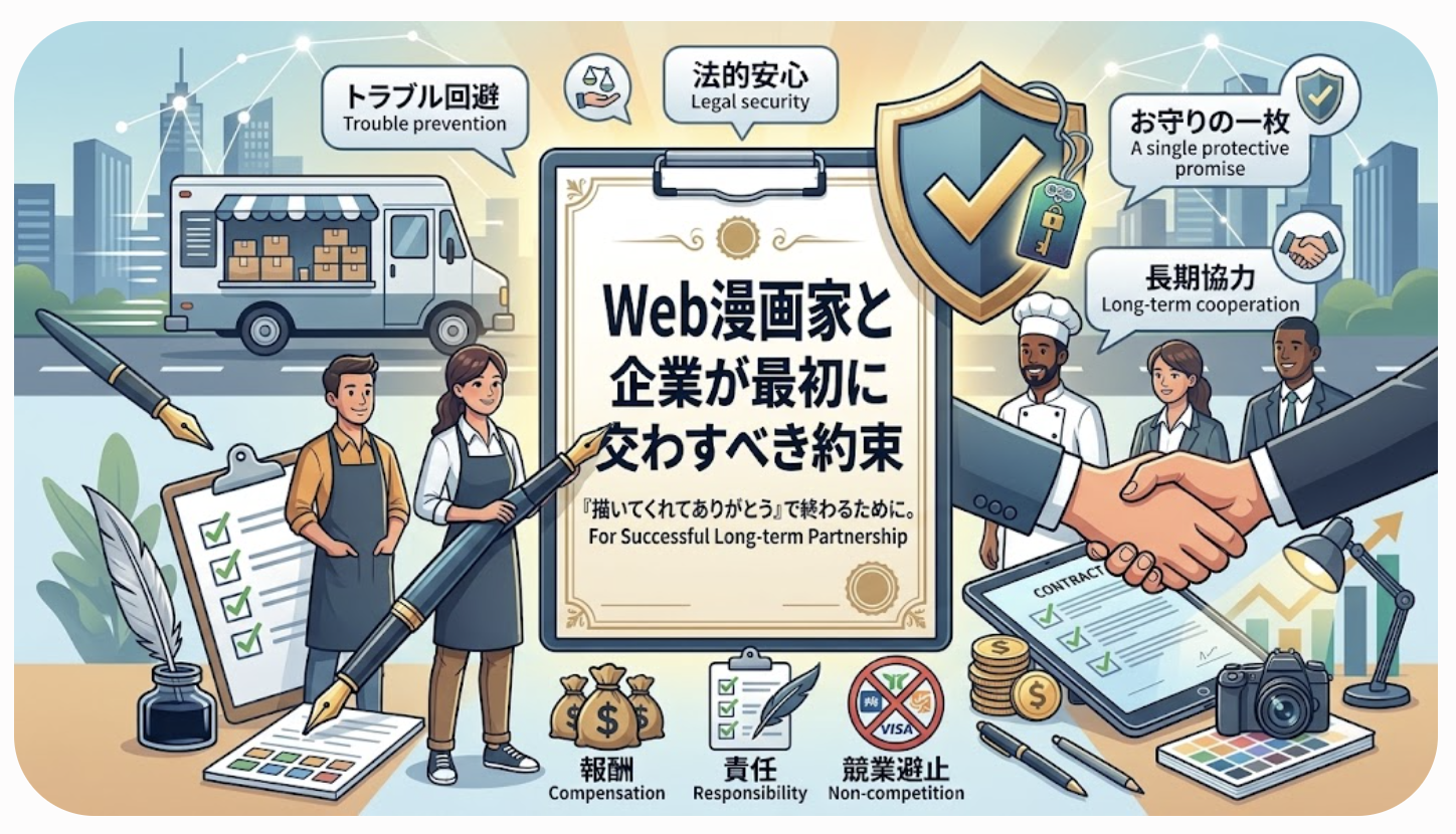 「描いてくれてありがとう」で終わるために。Web漫画家と企業が最初に交わすべき約束。