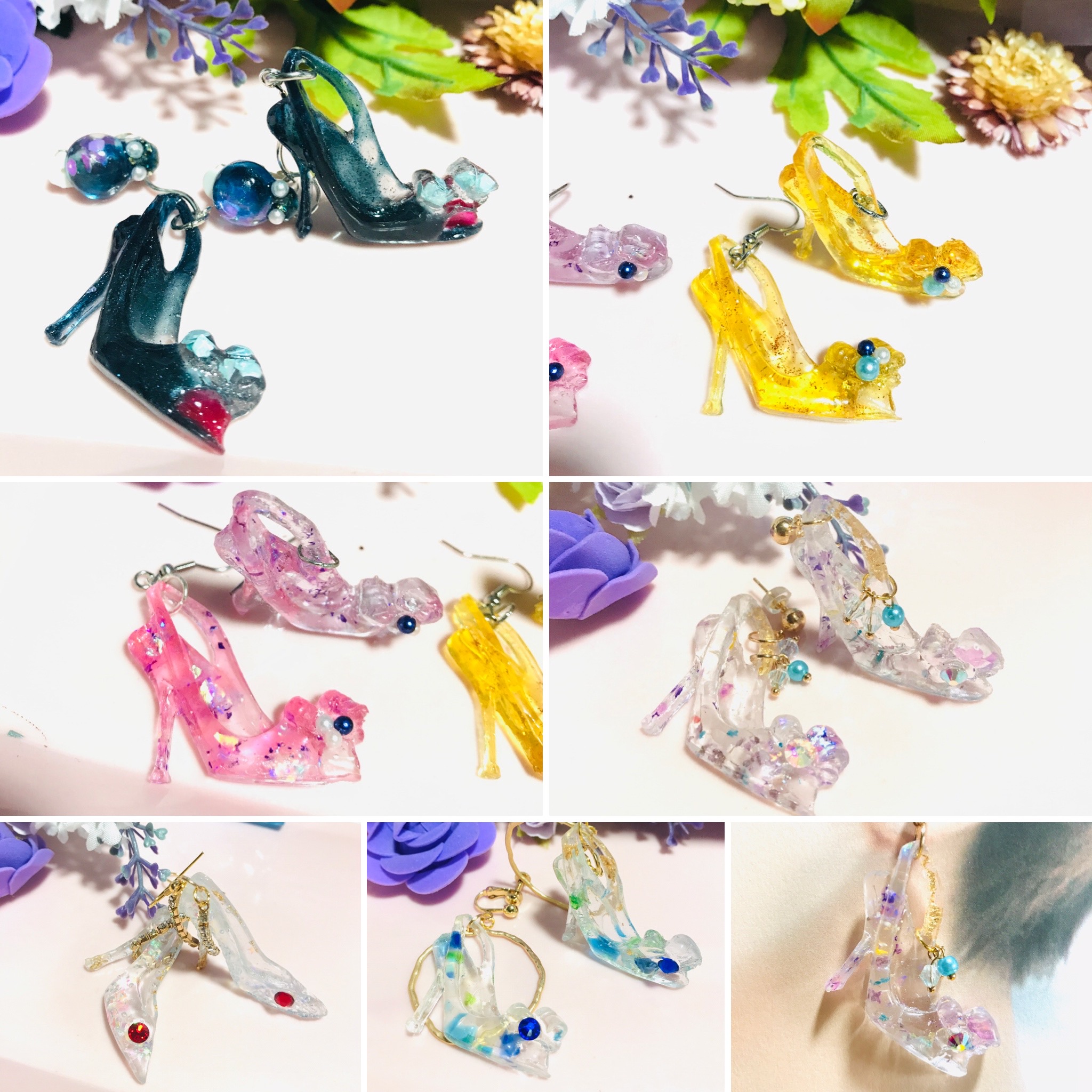 ☆新作レジンハイヒールピアス☆イヤリング☆