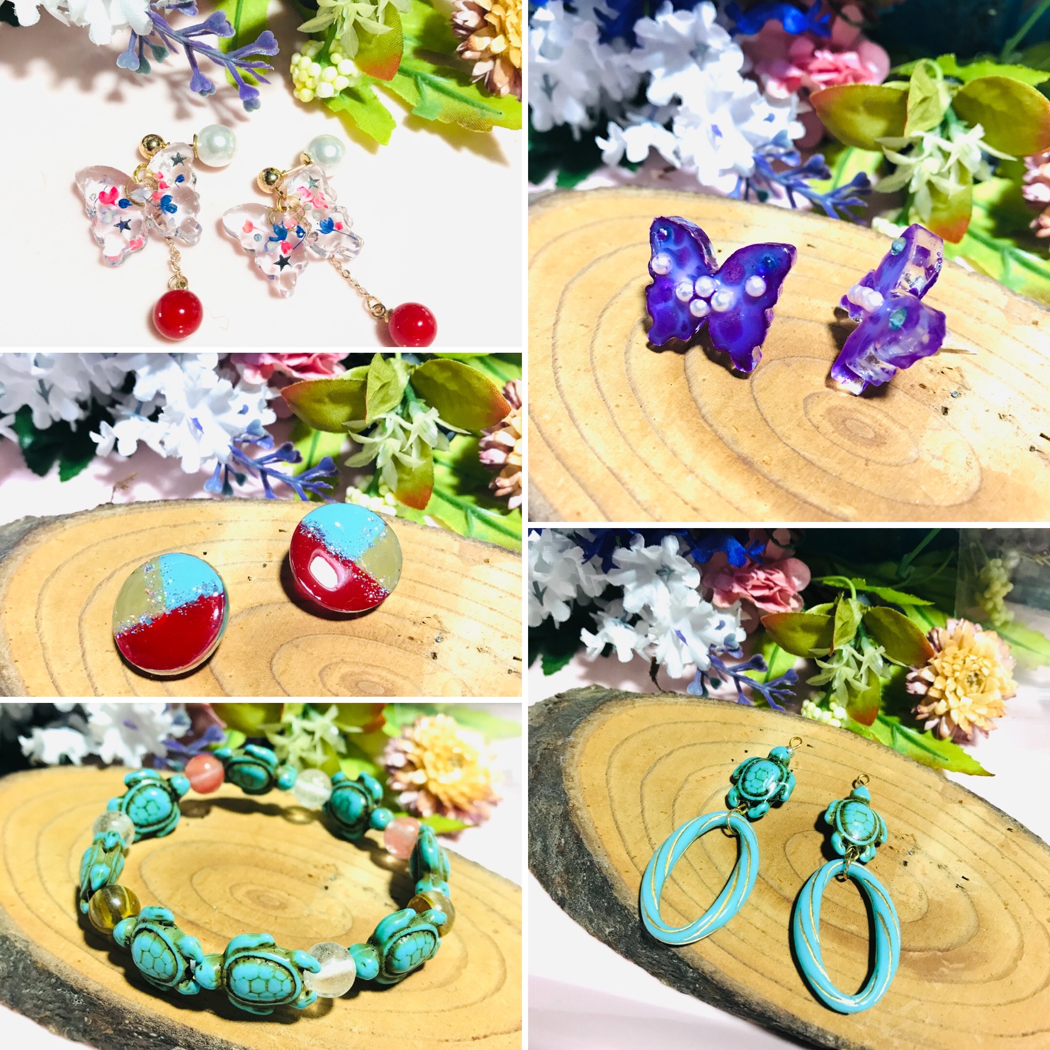 ☆レジンピアス☆イヤリング展開中☆