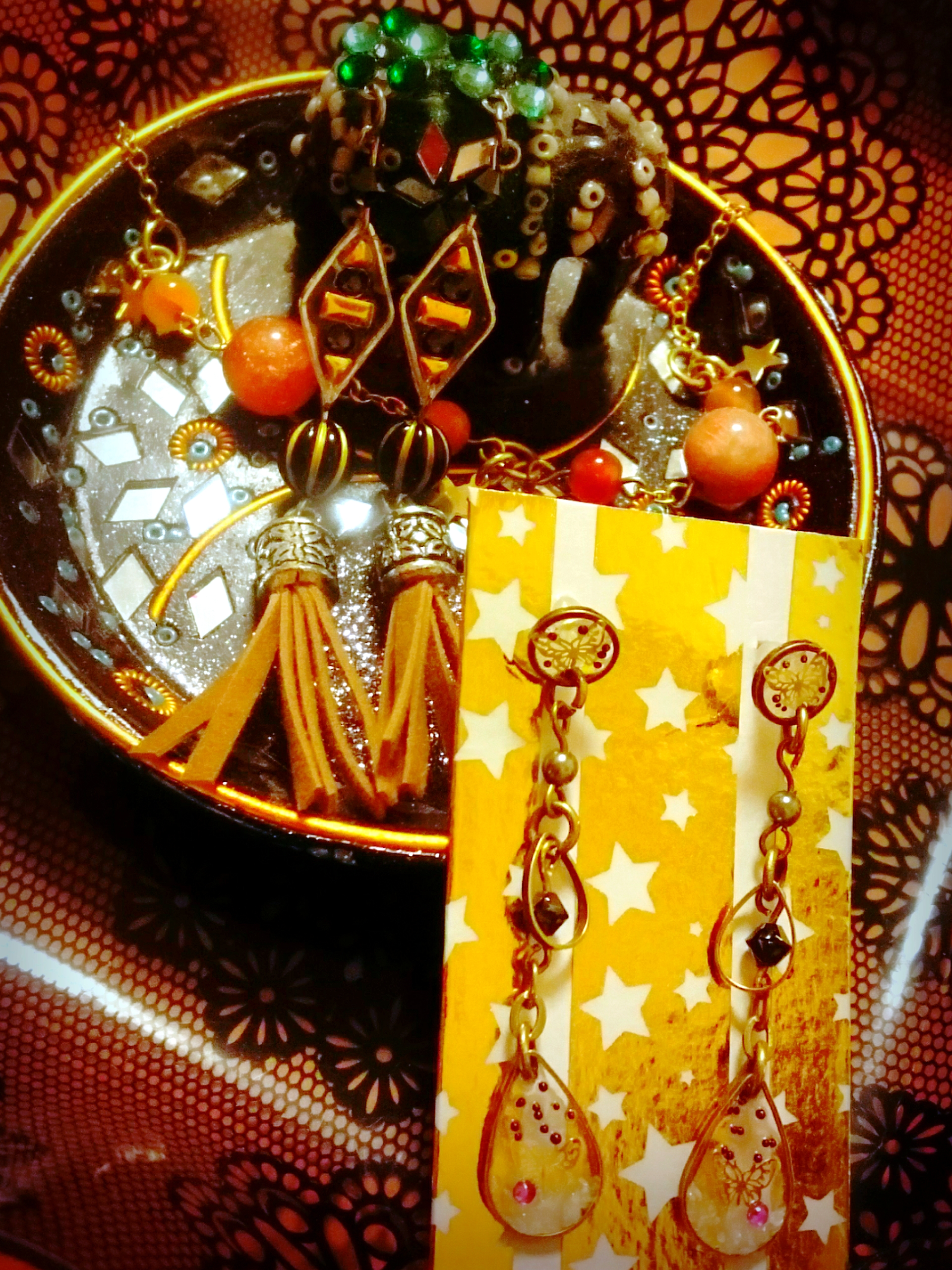 樹脂対応♪アジアンテイストピアス