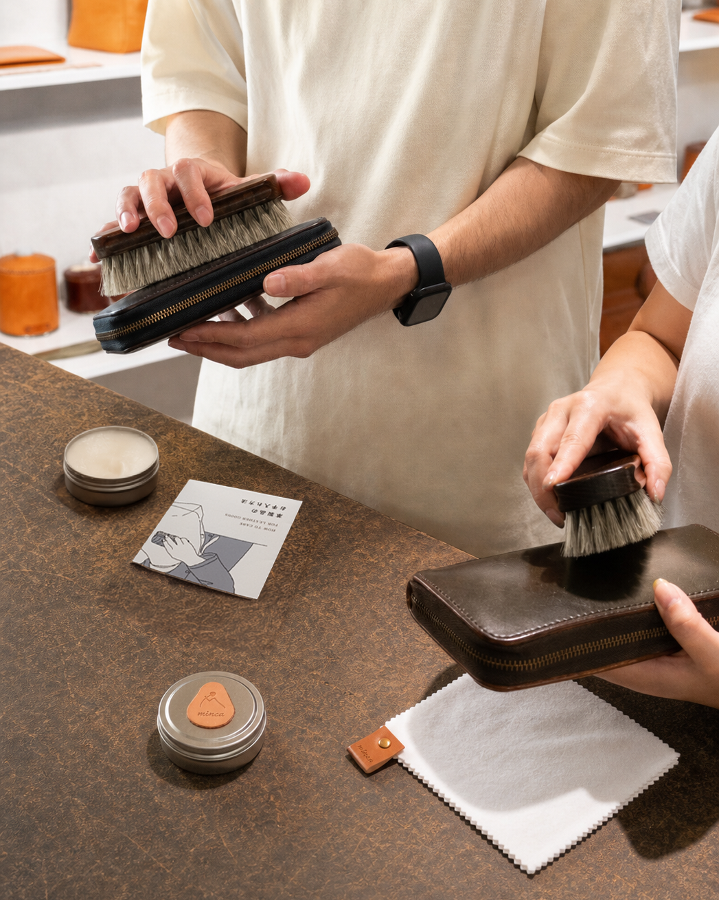 革のお手入れ、一緒にやってみませんか。 フリーメンテナンスデー　6/22 - 7/20