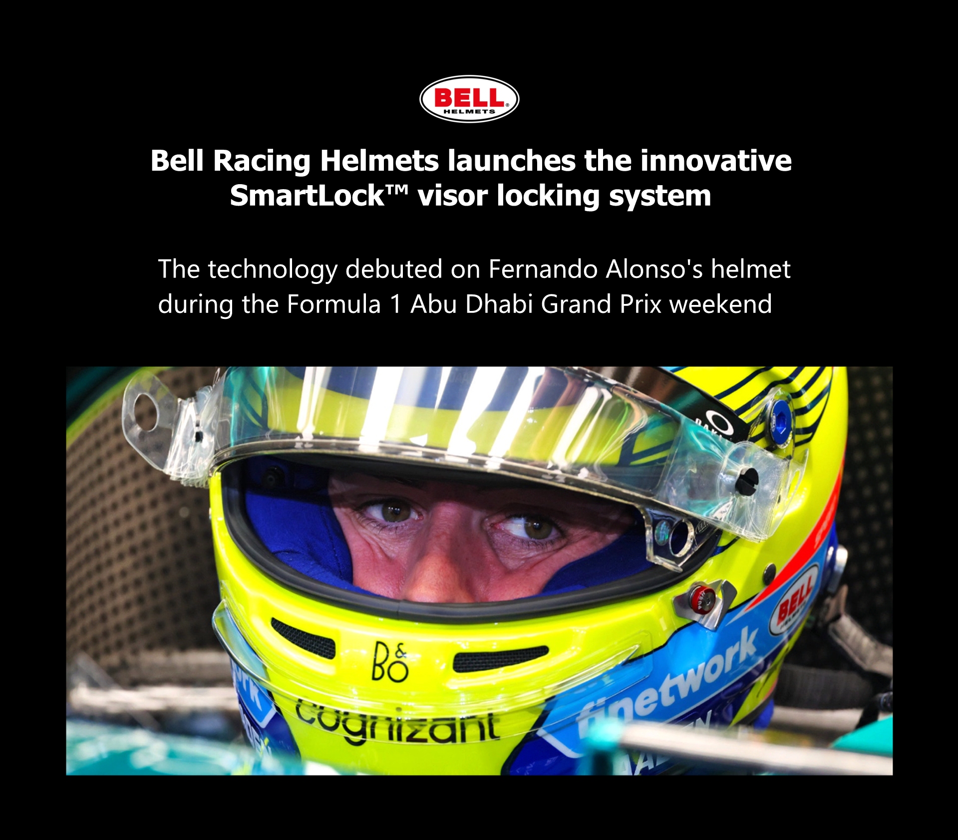 Bell launches the innovative visor locking system