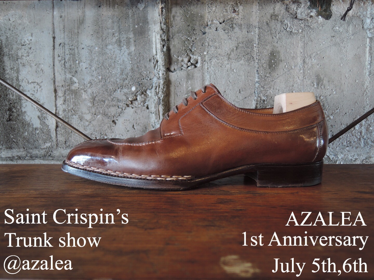 SAINT CRISPIN'S TRUNK SHOW July 5th and 6th