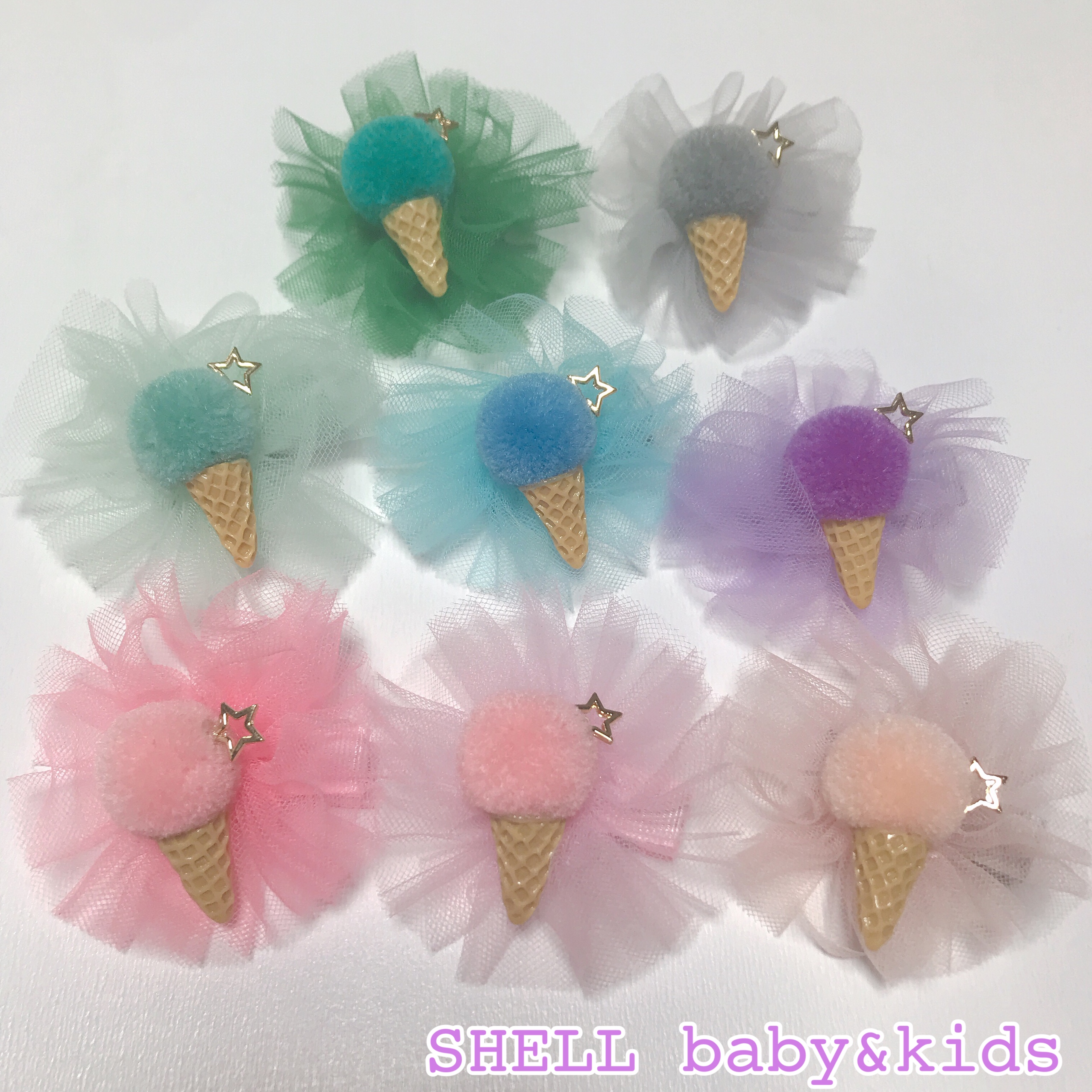１年中アイスガール♪ベビー&キッズヘアクリップ♪